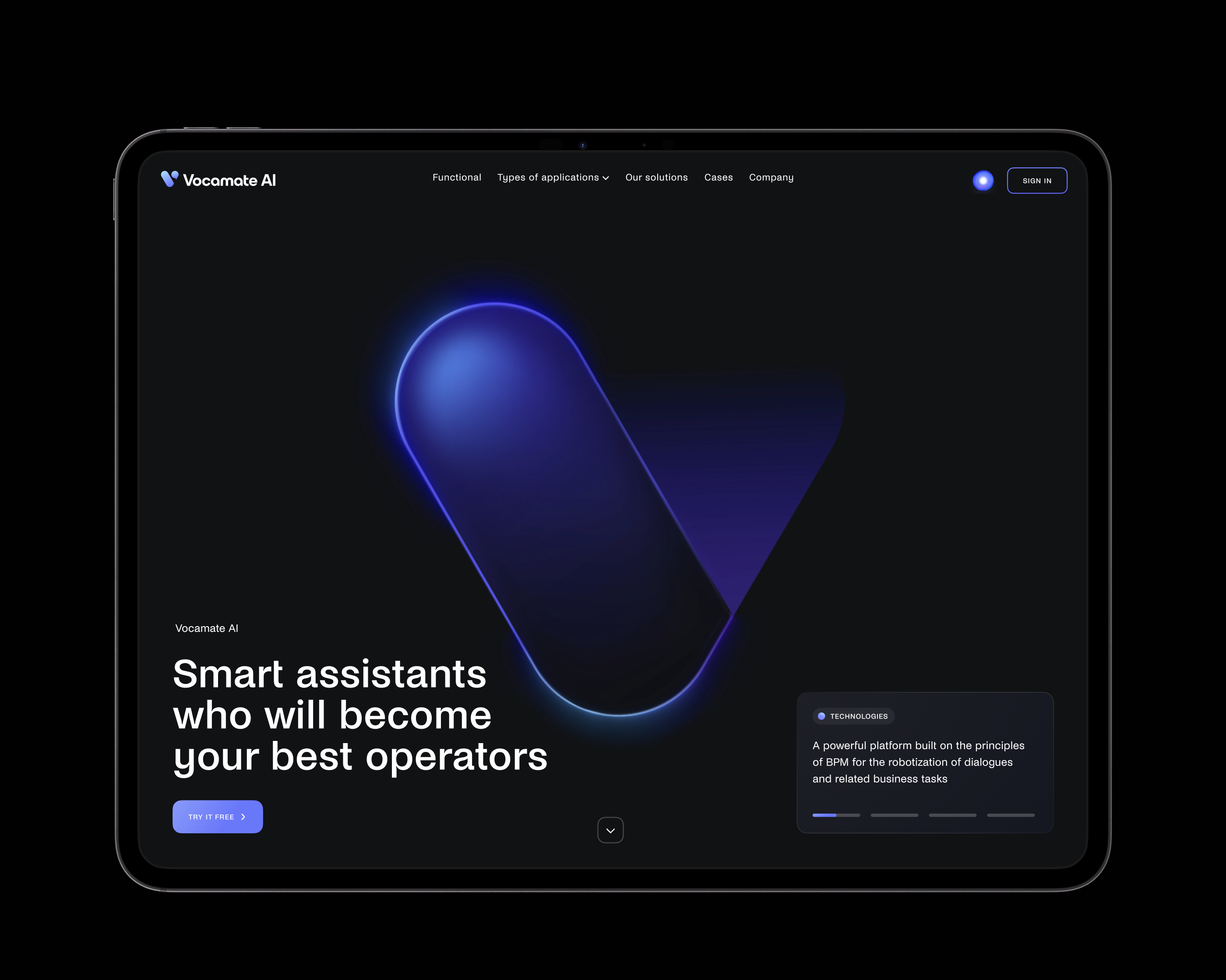 Vocamate AI | Brand Identity & Website — Изображение №8 — Интерфейсы, Брендинг на Dprofile