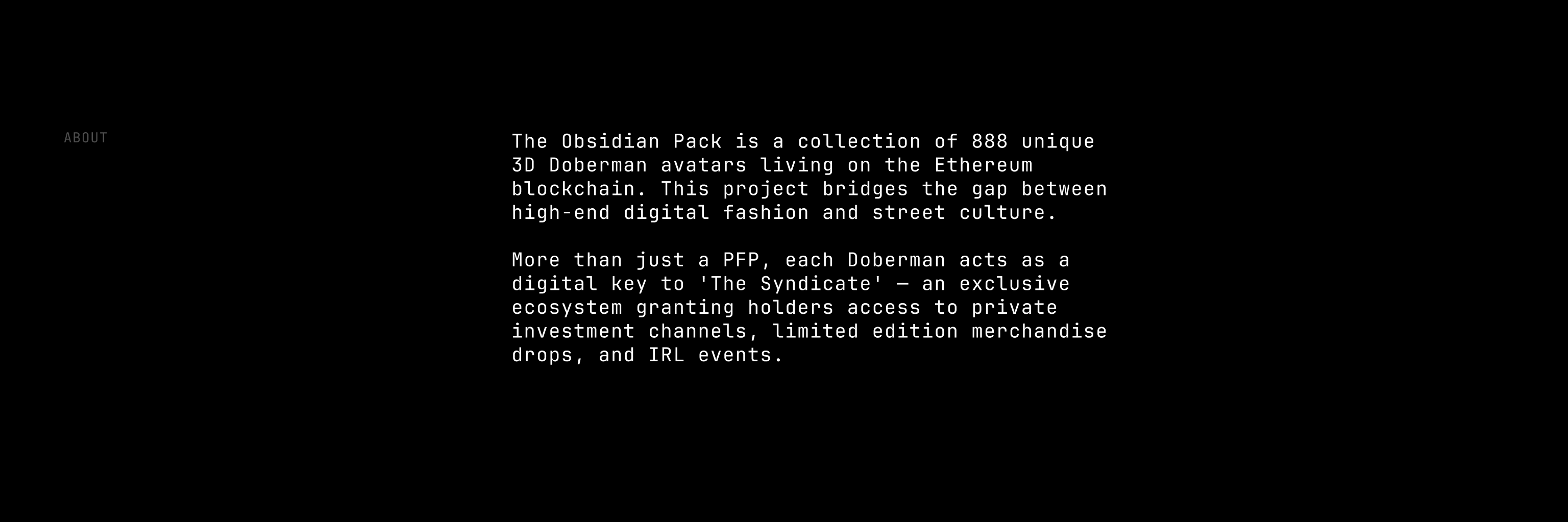 THE OBSIDIAN PACK — NFT MARKETPLACE & WEB3 EXPERIENCE — Изображение №2 — Интерфейсы на Dprofile