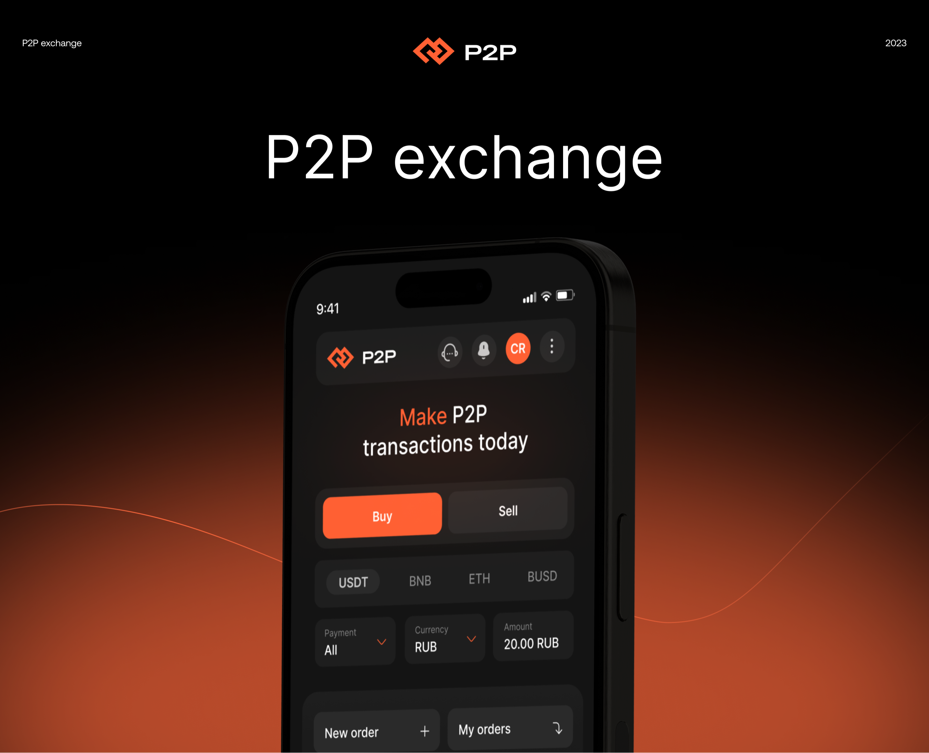 P2P exchange / Crypto Wallet / APP — Интерфейсы на Dprofile