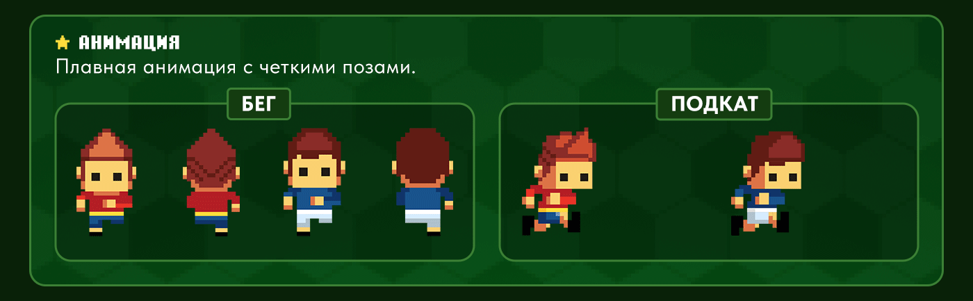 ПИКСЕЛЬНЫЙ ФУТБОЛ | Мобильная игра — Изображение №2 — Иллюстрация, Анимация на Dprofile