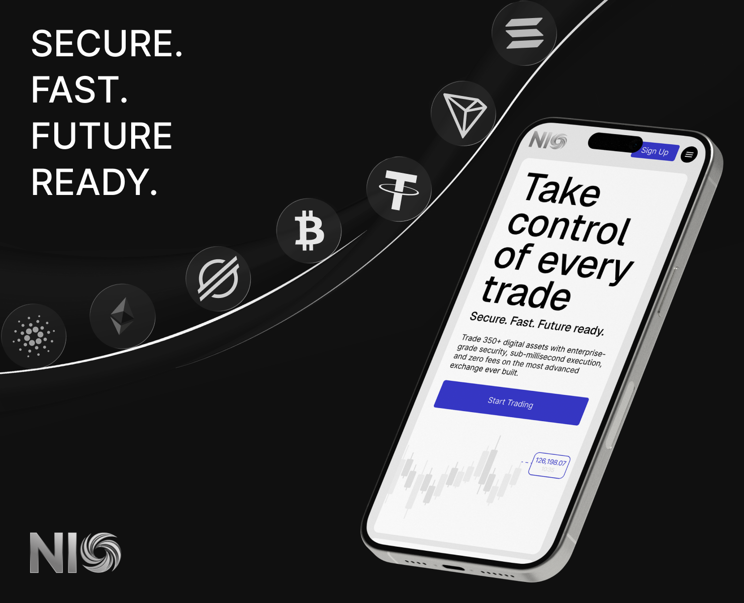 Nio Exchange | UX/UI дизайн главной страницы — Интерфейсы, Брендинг на Dprofile