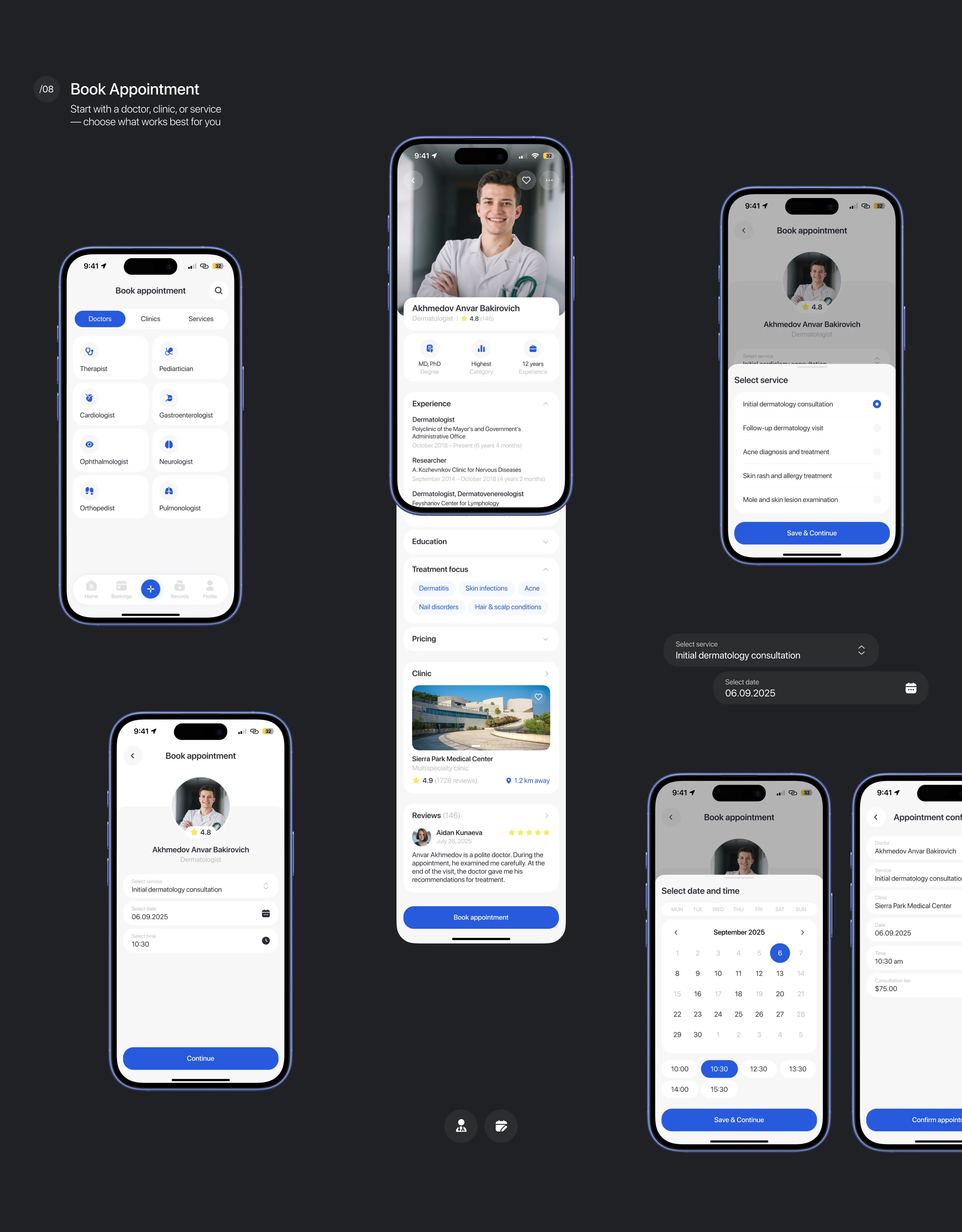 it'sdoc | app | find doctors and book appointments — Изображение №9 — Интерфейсы на Dprofile