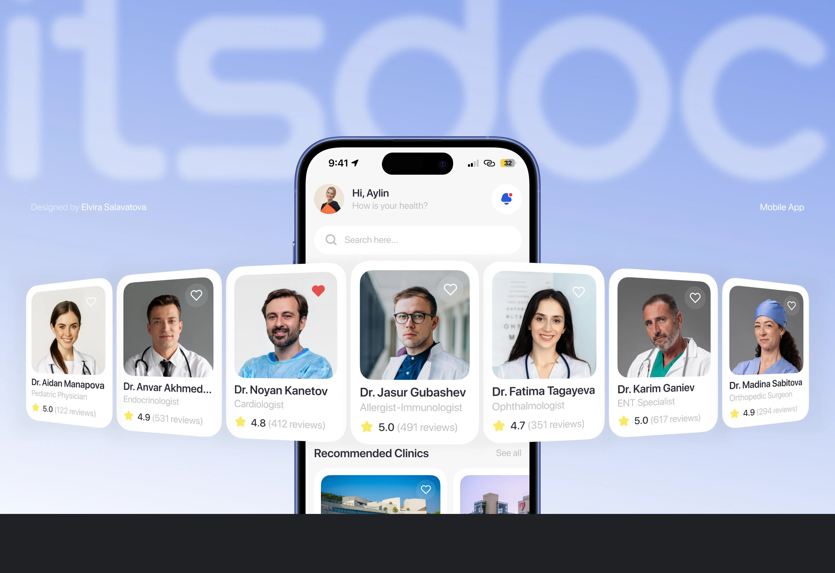 it'sdoc | app | find doctors and book appointments — Изображение №1 — Интерфейсы на Dprofile