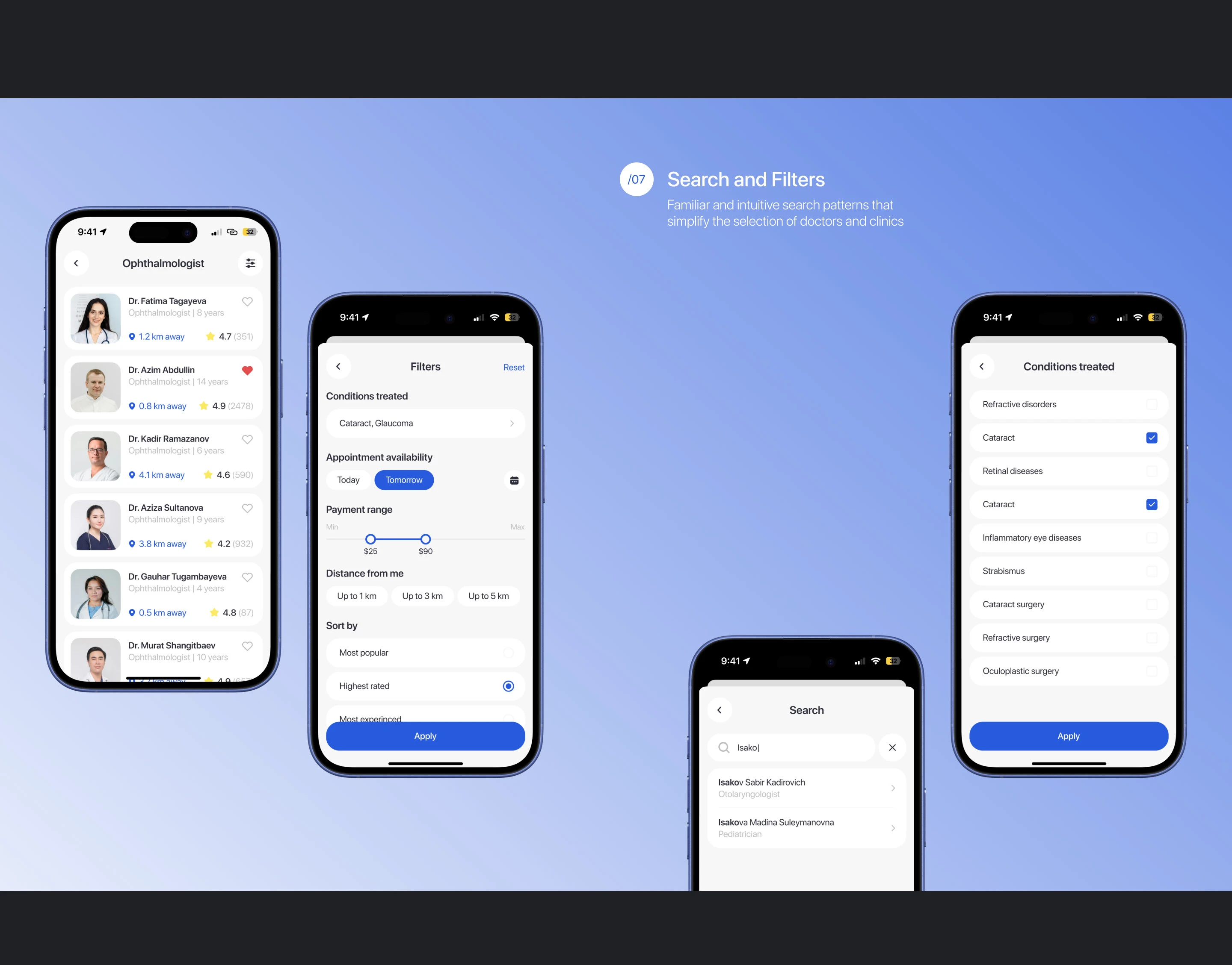 it'sdoc | app | find doctors and book appointments — Изображение №8 — Интерфейсы на Dprofile