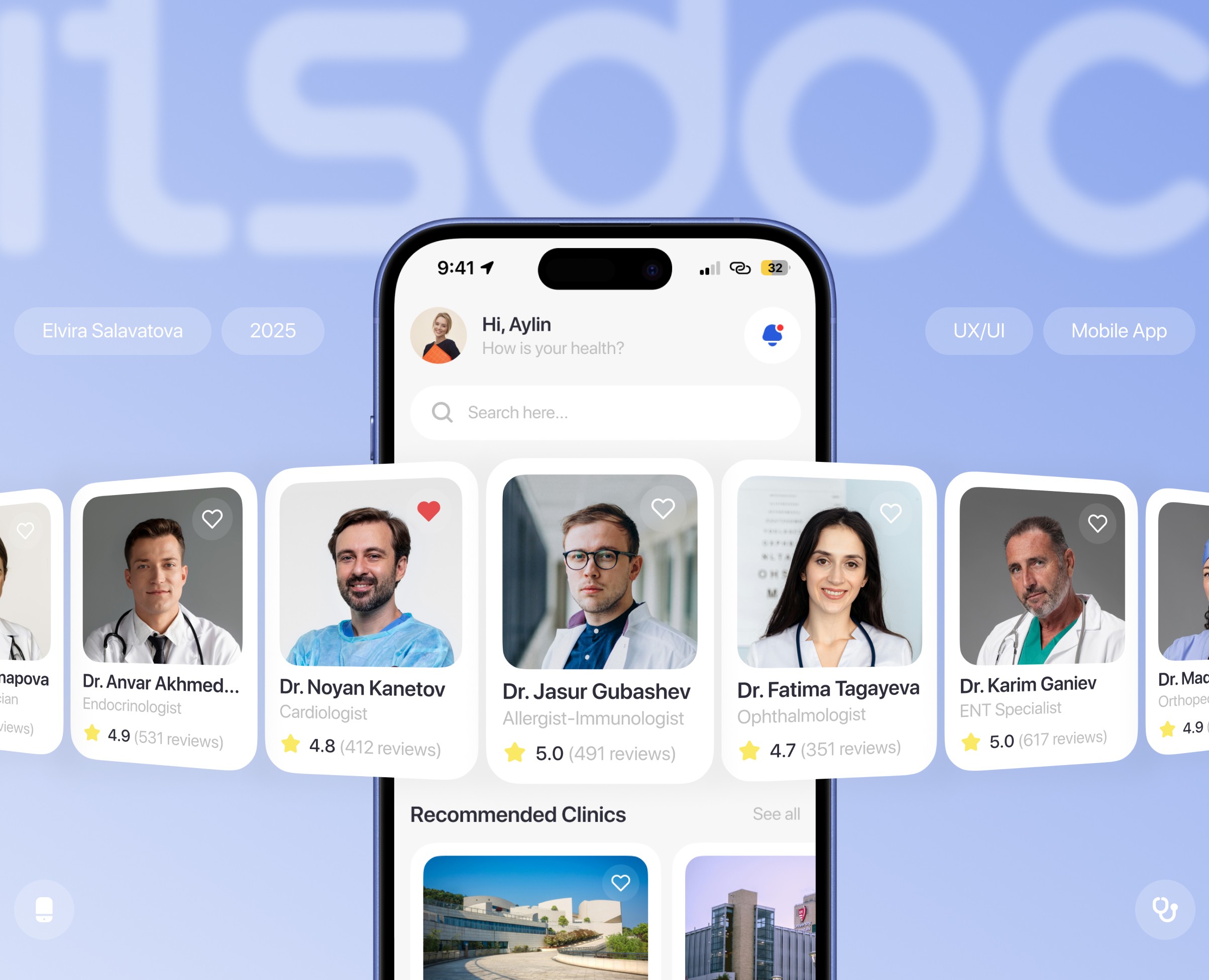 it'sdoc | app | find doctors and book appointments — Интерфейсы на Dprofile