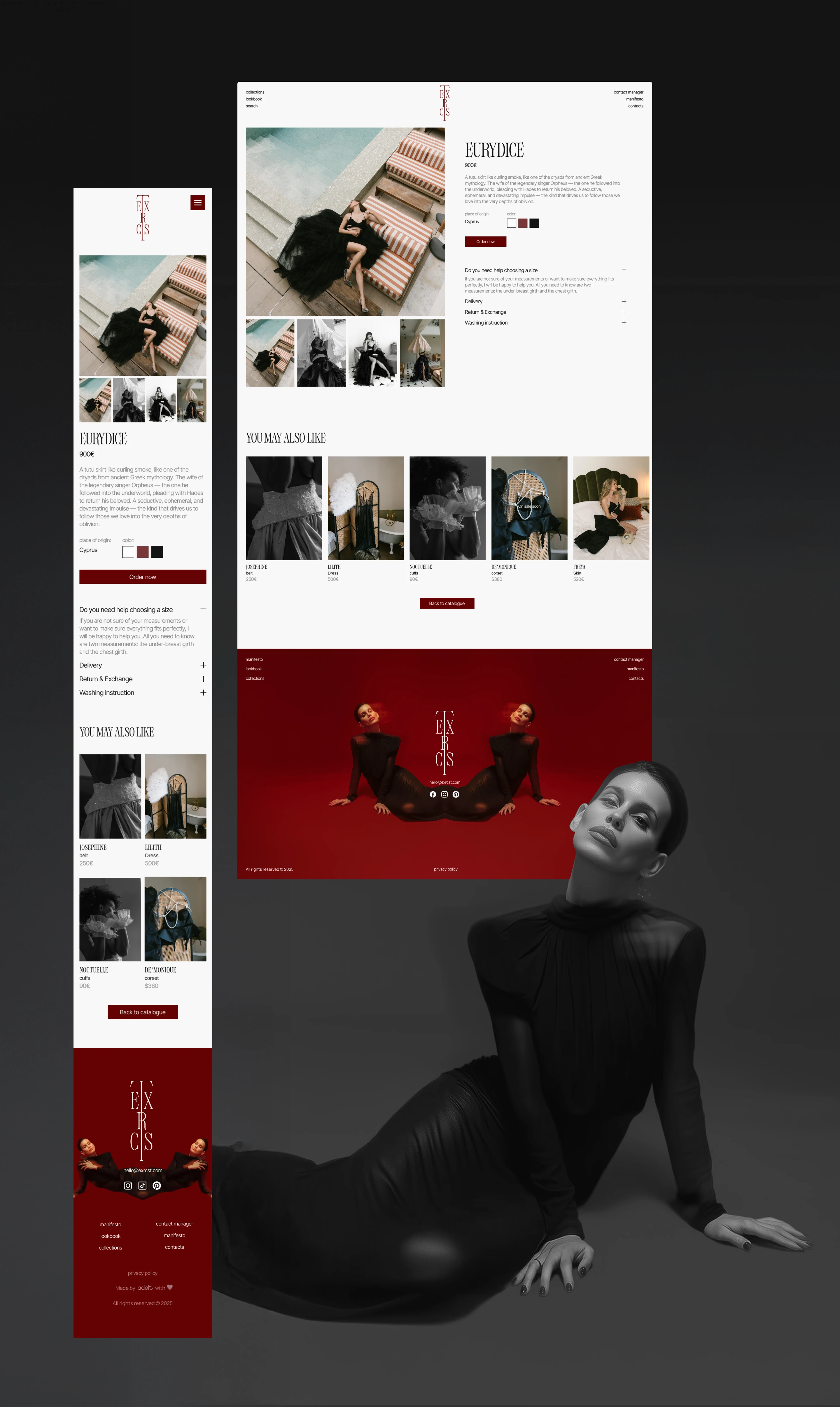 exrcst / бренд одежды / брендинг / веб — Изображение №11 — Интерфейсы, Брендинг на Dprofile