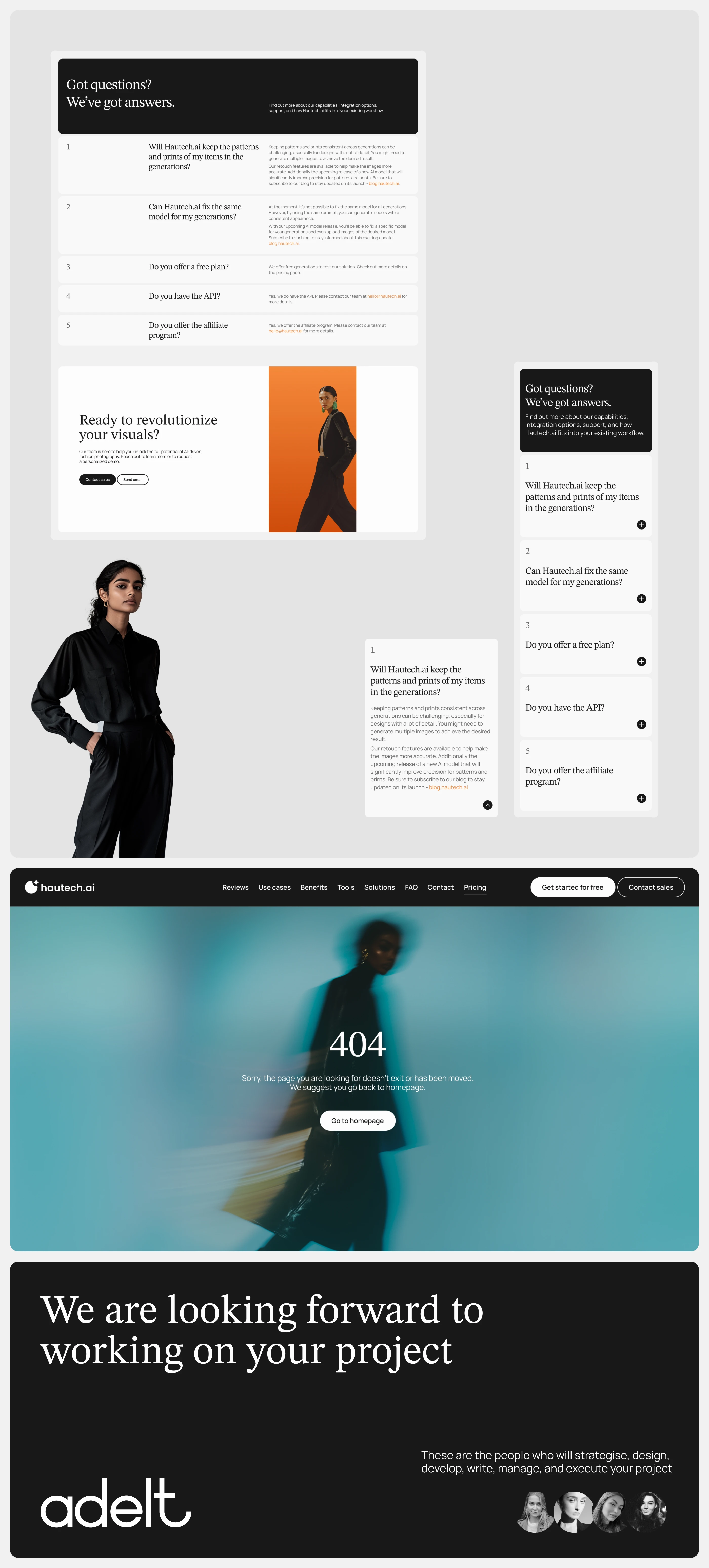 Hautech AI / брендинг / сайт / uxui — Изображение №4 — Интерфейсы, Брендинг на Dprofile