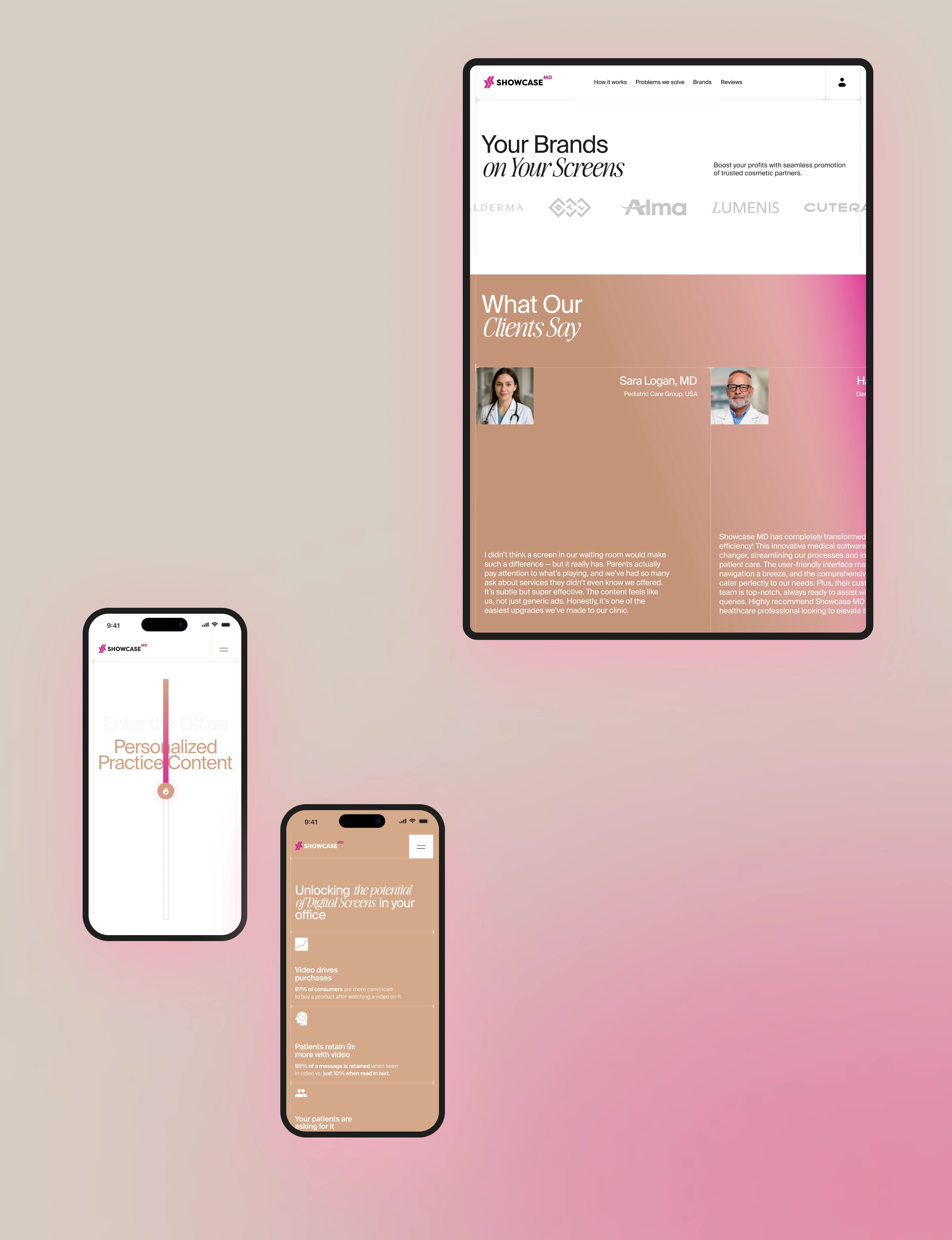 Showcase MD / медицина / брендинг / веб — Изображение №9 — Интерфейсы, Брендинг на Dprofile