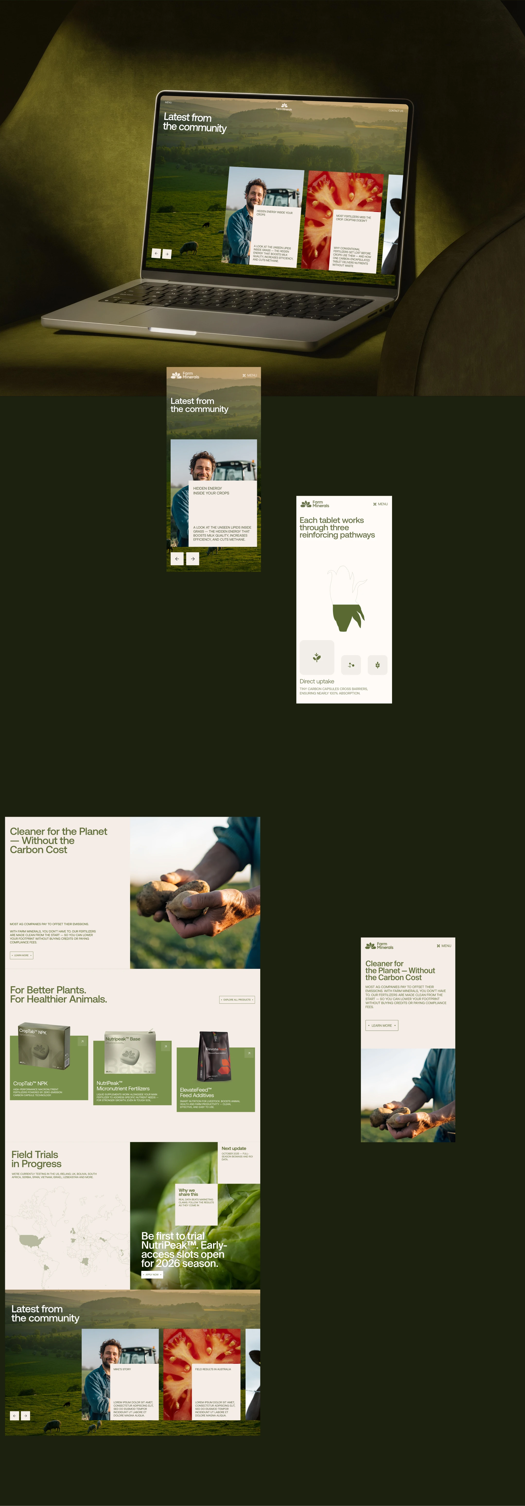 Farm Minerals / брендинг, сайт, упаковка — Изображение №12 — Брендинг, 3D на Dprofile