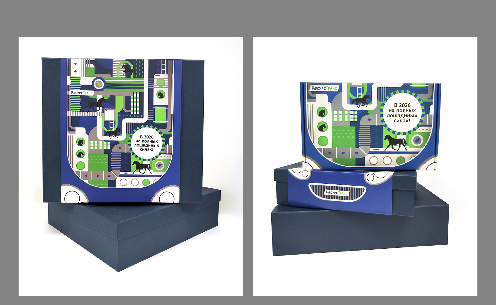 Новогодние подарки для «РесурсТранса» — Изображение №6 — Брендинг, Графика на Dprofile