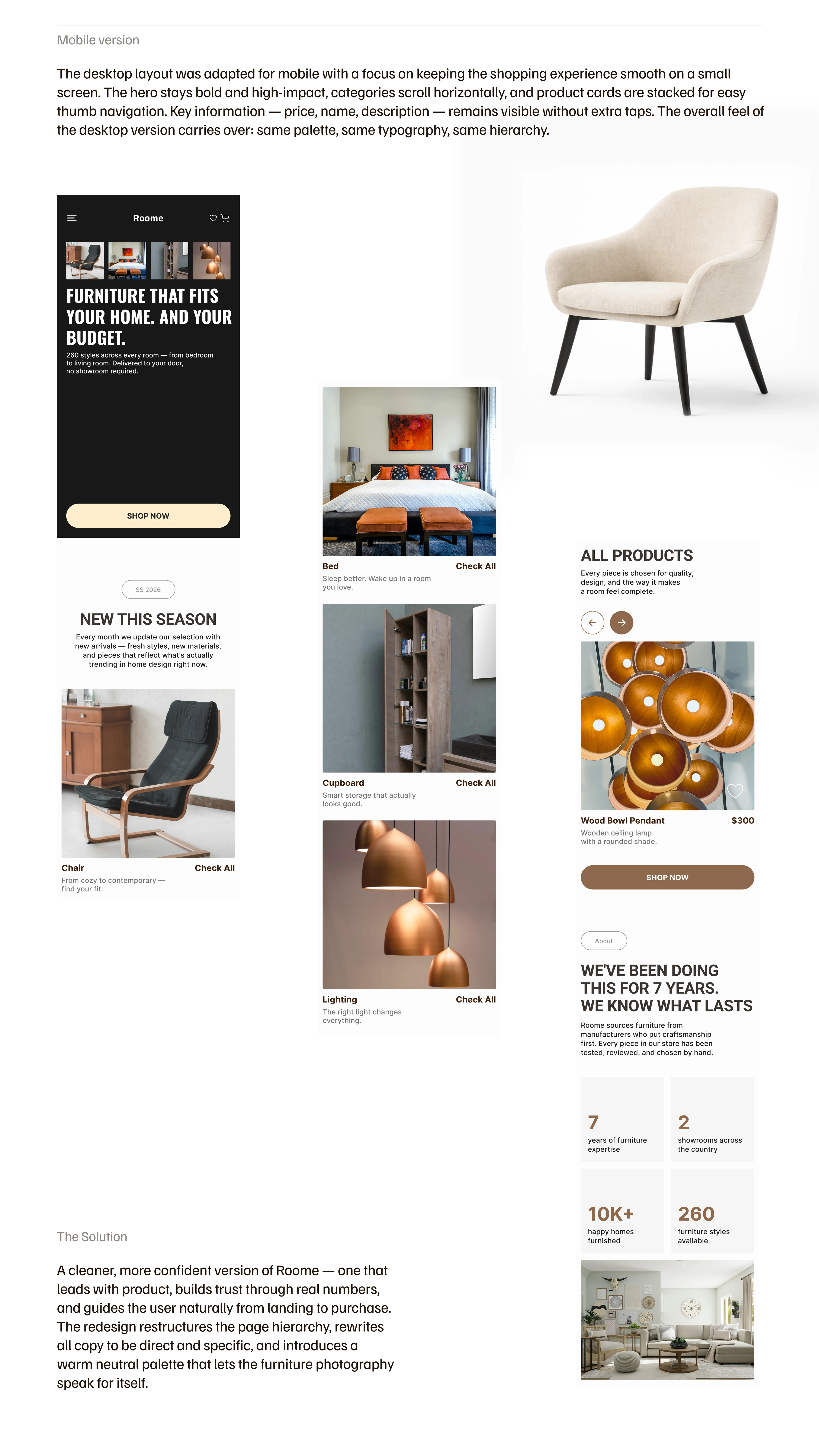 RRoome — Furniture E-Commerce Redesign — Изображение №7 — Интерфейсы на Dprofile