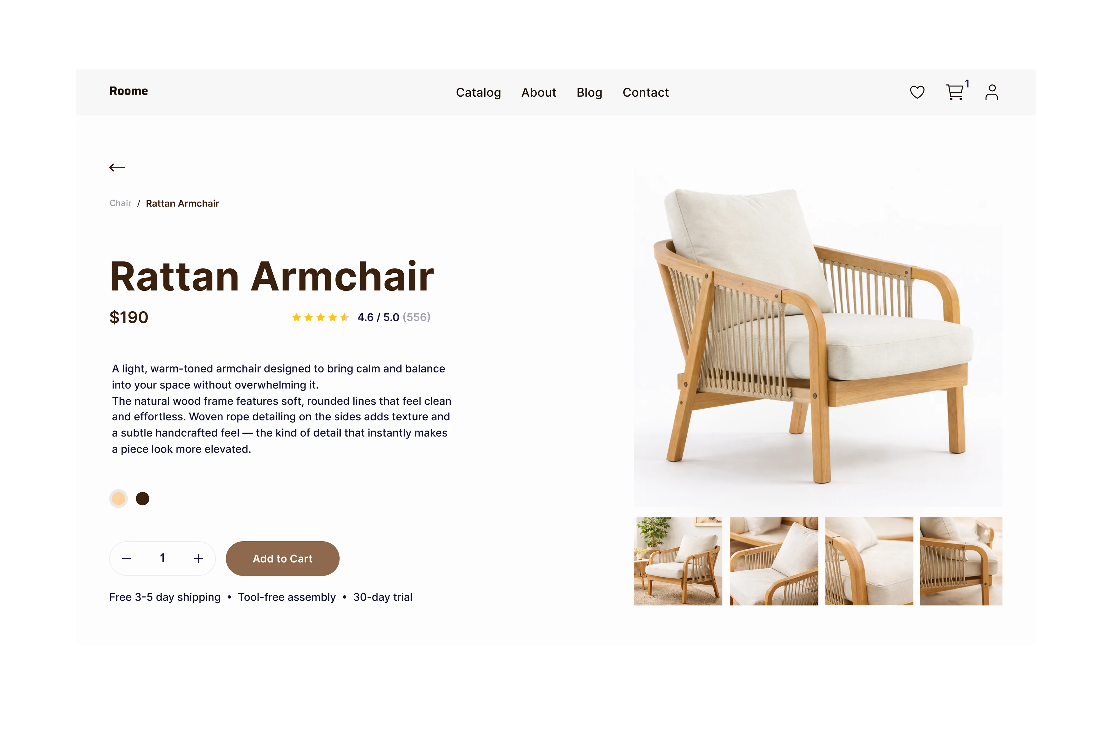 RRoome — Furniture E-Commerce Redesign — Изображение №12 — Интерфейсы на Dprofile