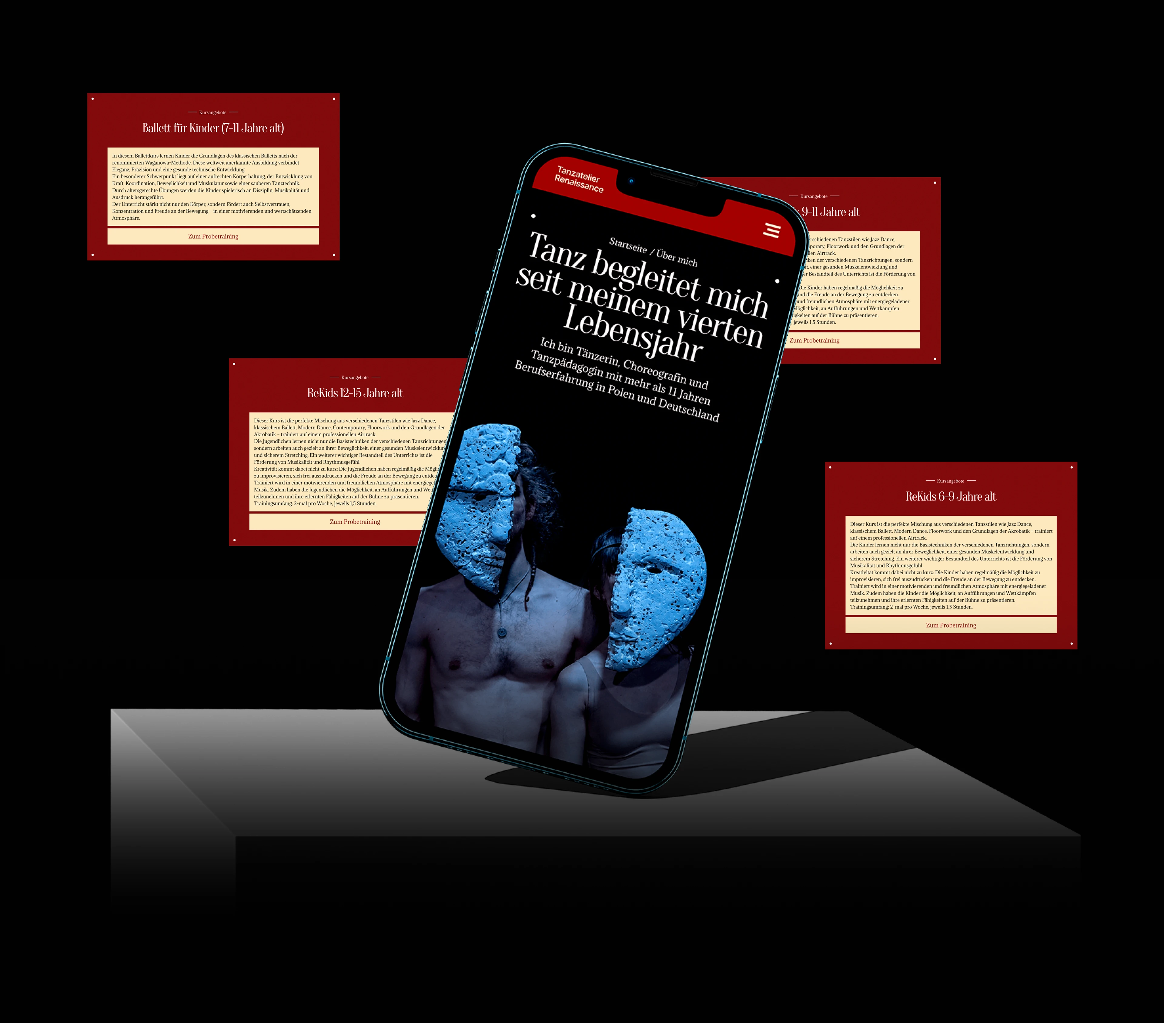 Tanzatelier Renaissance — Dance Studio Website — Изображение №10 — Интерфейсы на Dprofile