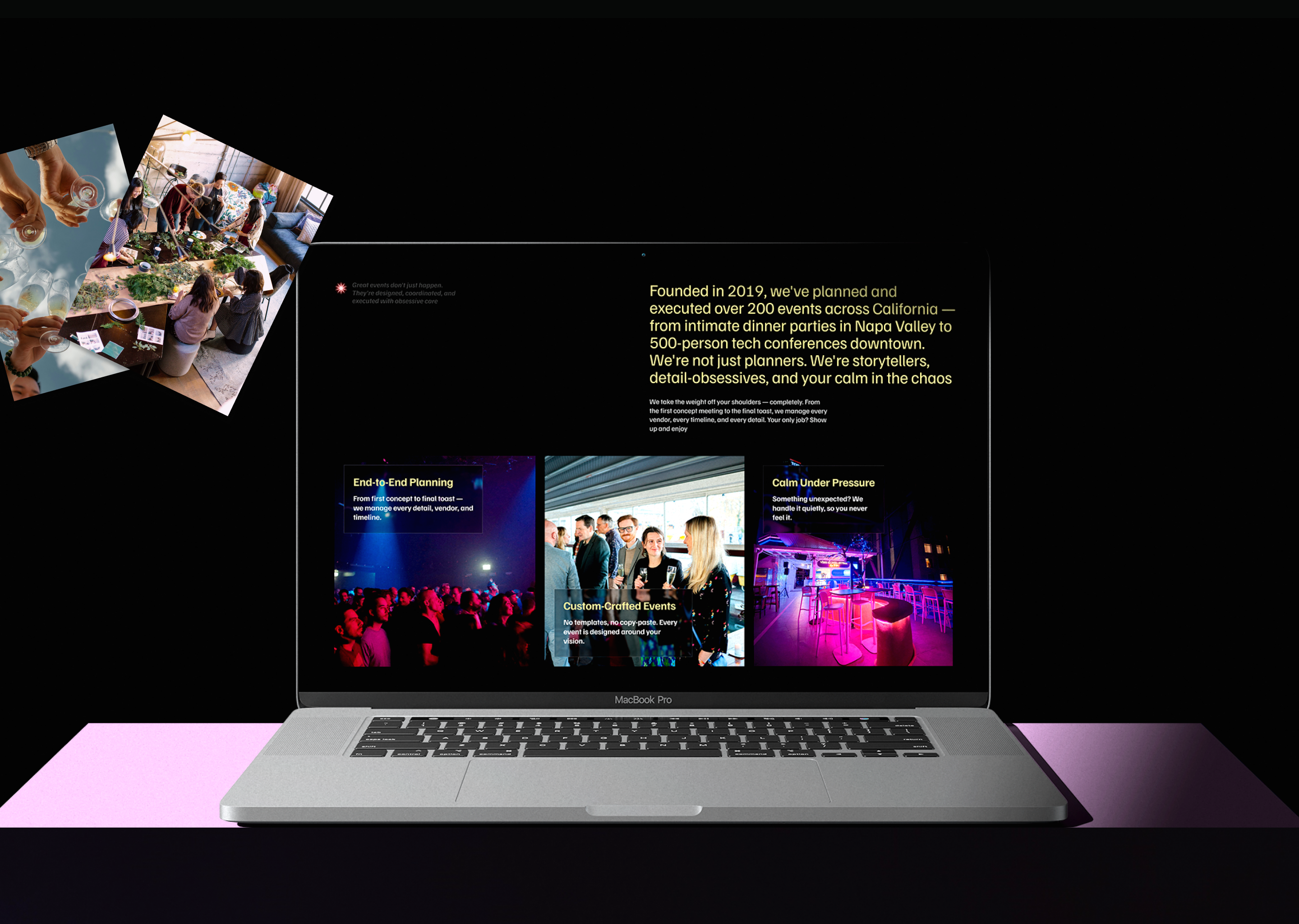 Bloom Studio — Event Planning Web Design — Изображение №5 — Интерфейсы на Dprofile