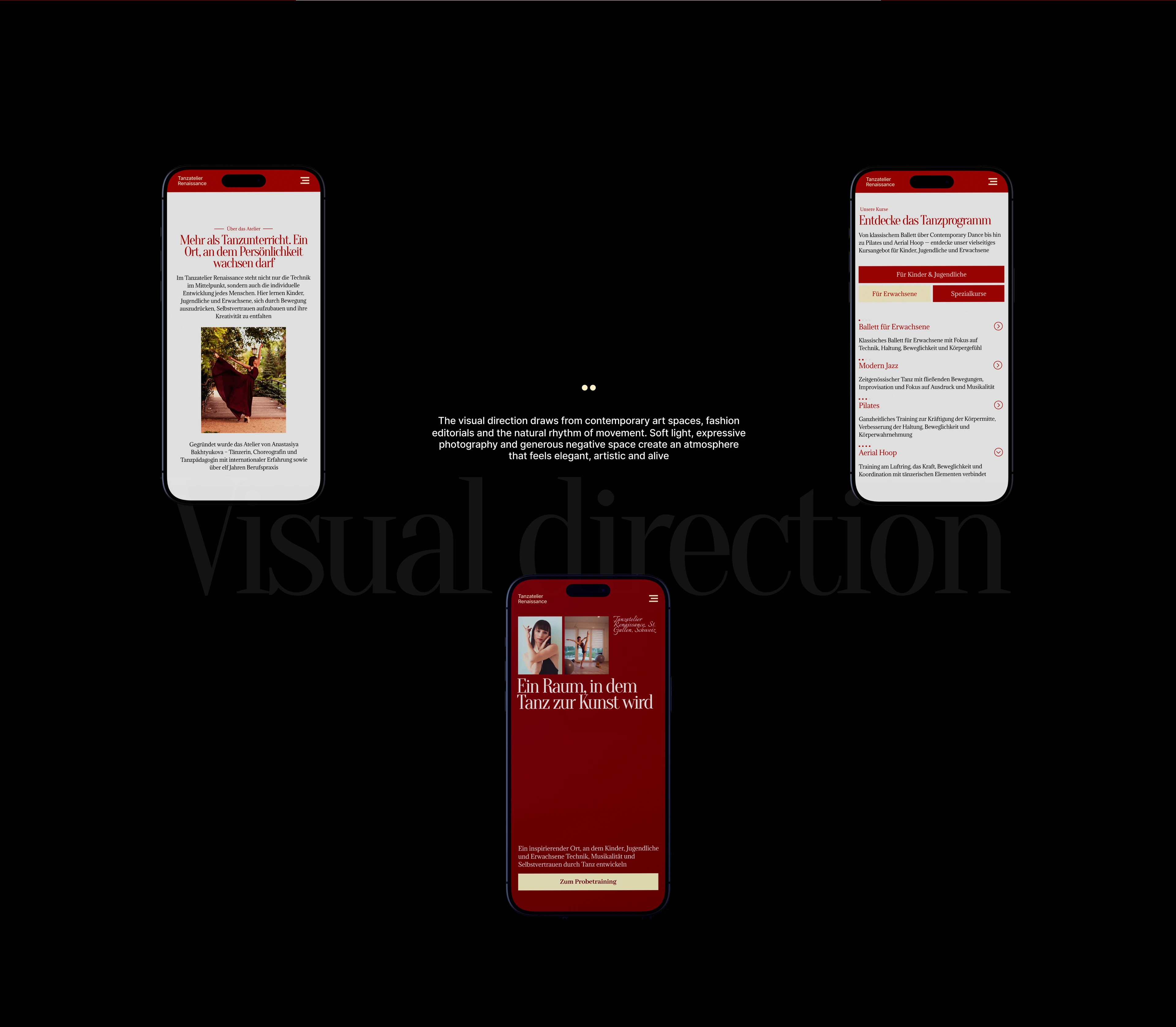 Tanzatelier Renaissance — Dance Studio Website — Изображение №4 — Интерфейсы на Dprofile
