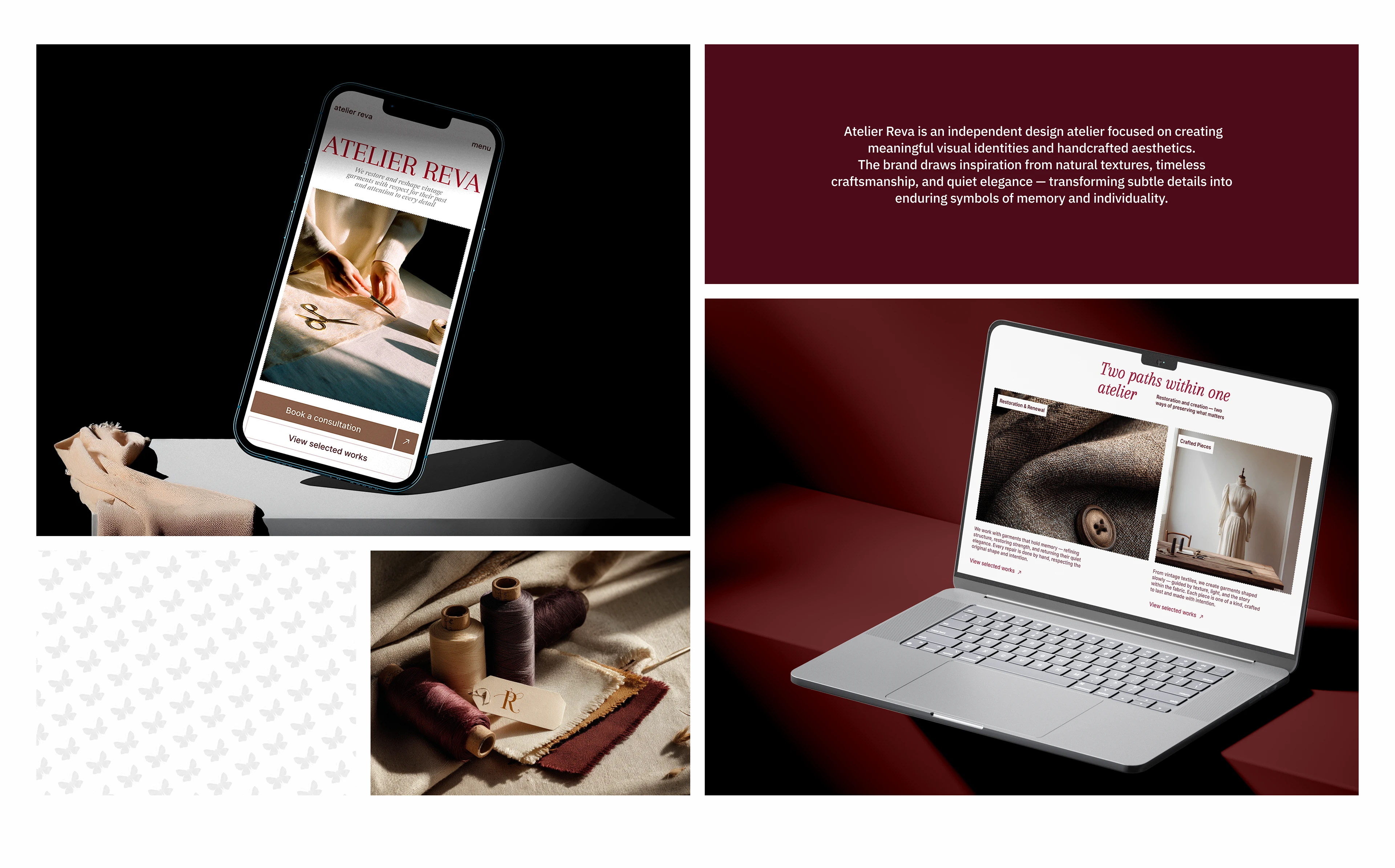 Atelier Reva — website design for a vintage studio — Изображение №3 — Интерфейсы, Брендинг на Dprofile