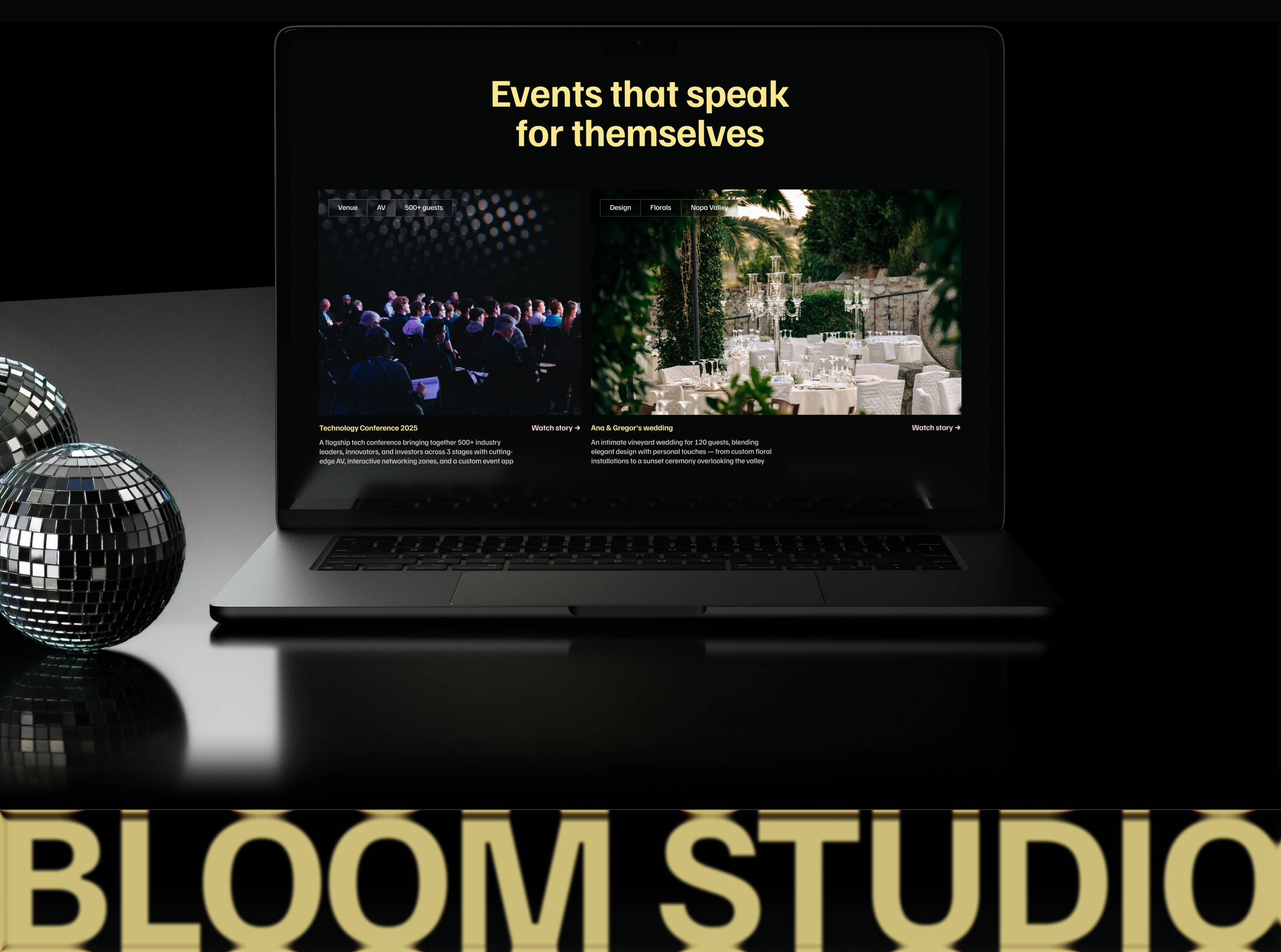 Bloom Studio — Event Planning Web Design — Изображение №11 — Интерфейсы на Dprofile