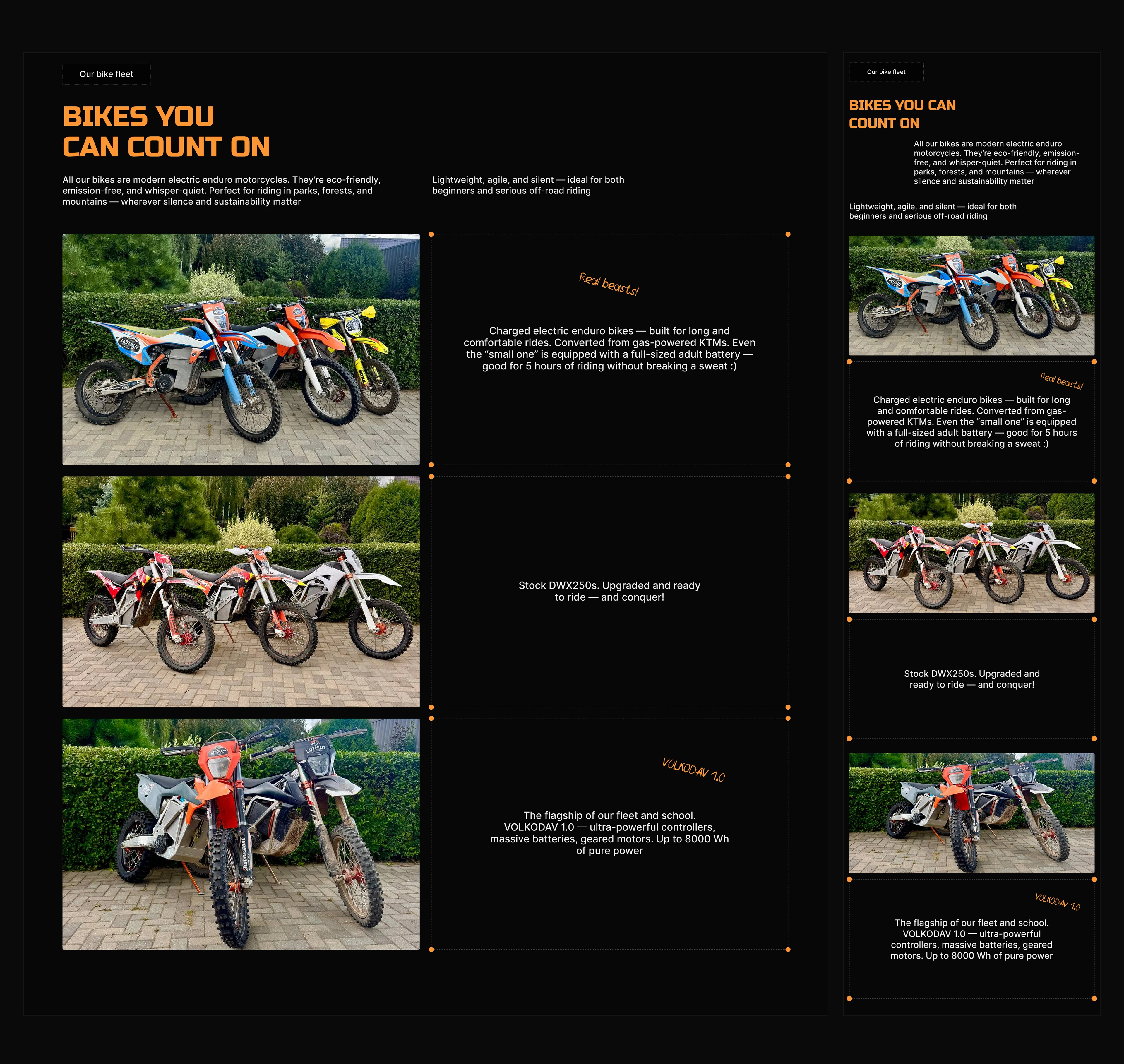 Web design for LazyCrazy's electric enduro service — Изображение №9 — Интерфейсы на Dprofile