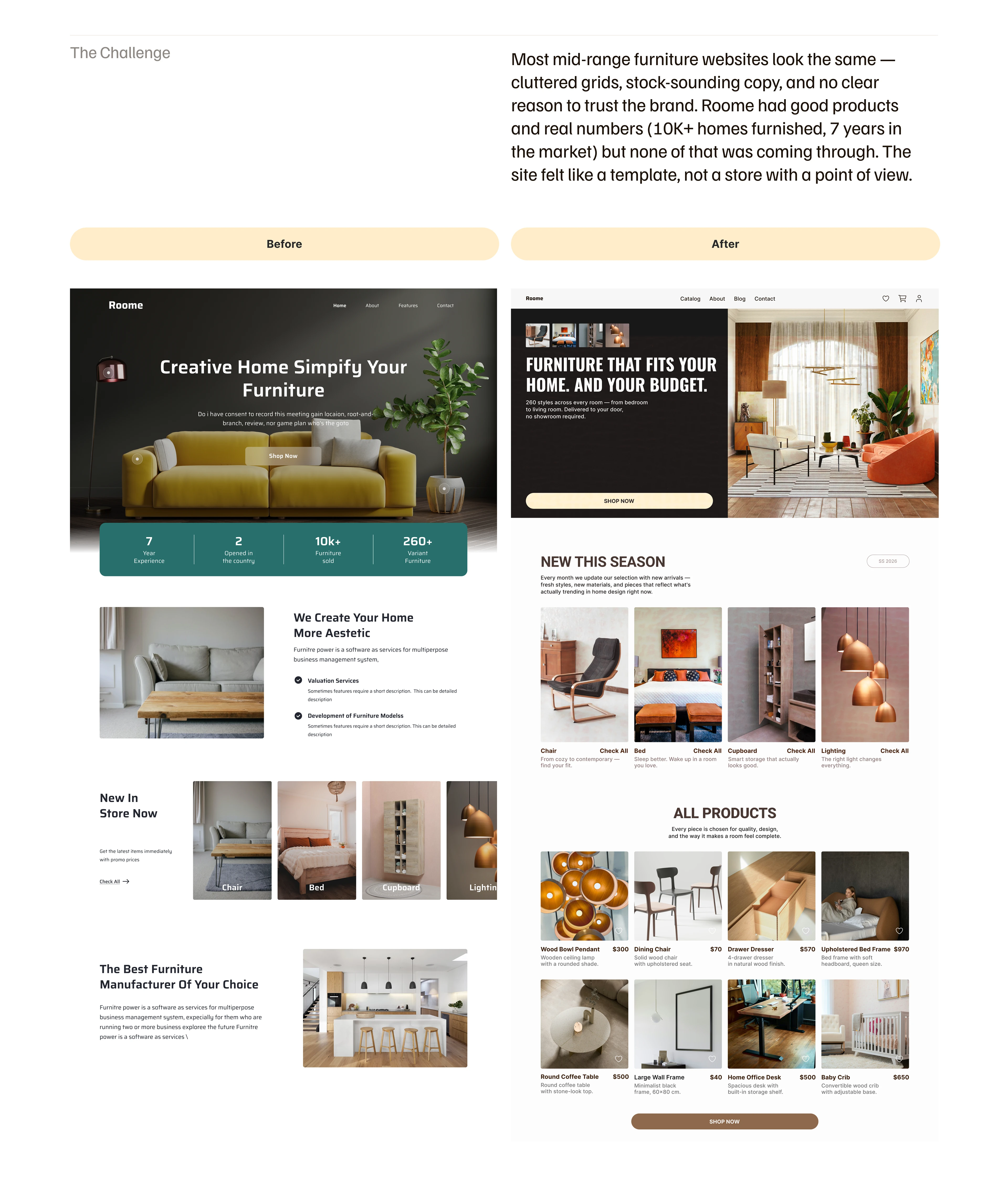 RRoome — Furniture E-Commerce Redesign — Изображение №4 — Интерфейсы на Dprofile