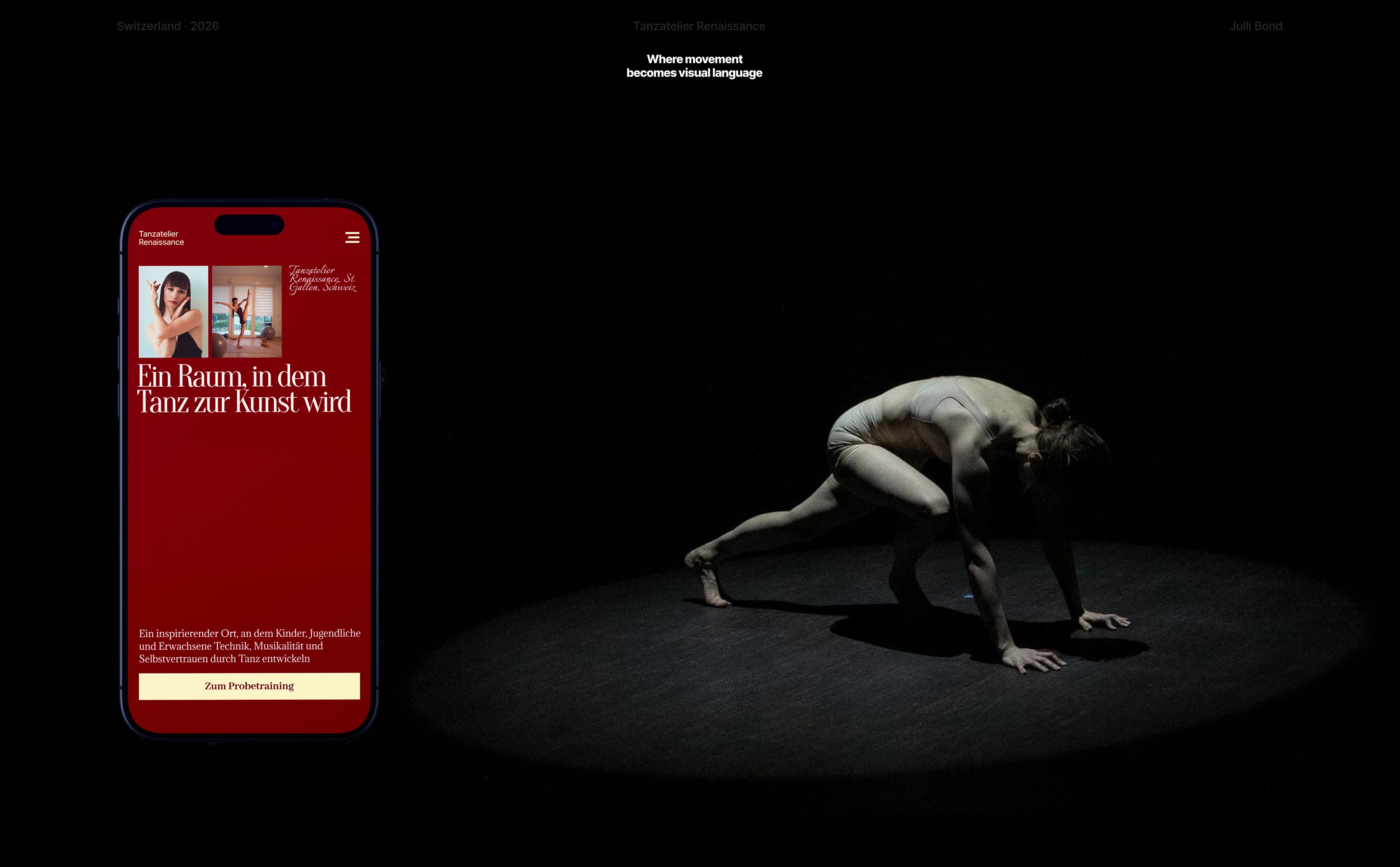 Tanzatelier Renaissance — Dance Studio Website — Изображение №1 — Интерфейсы на Dprofile