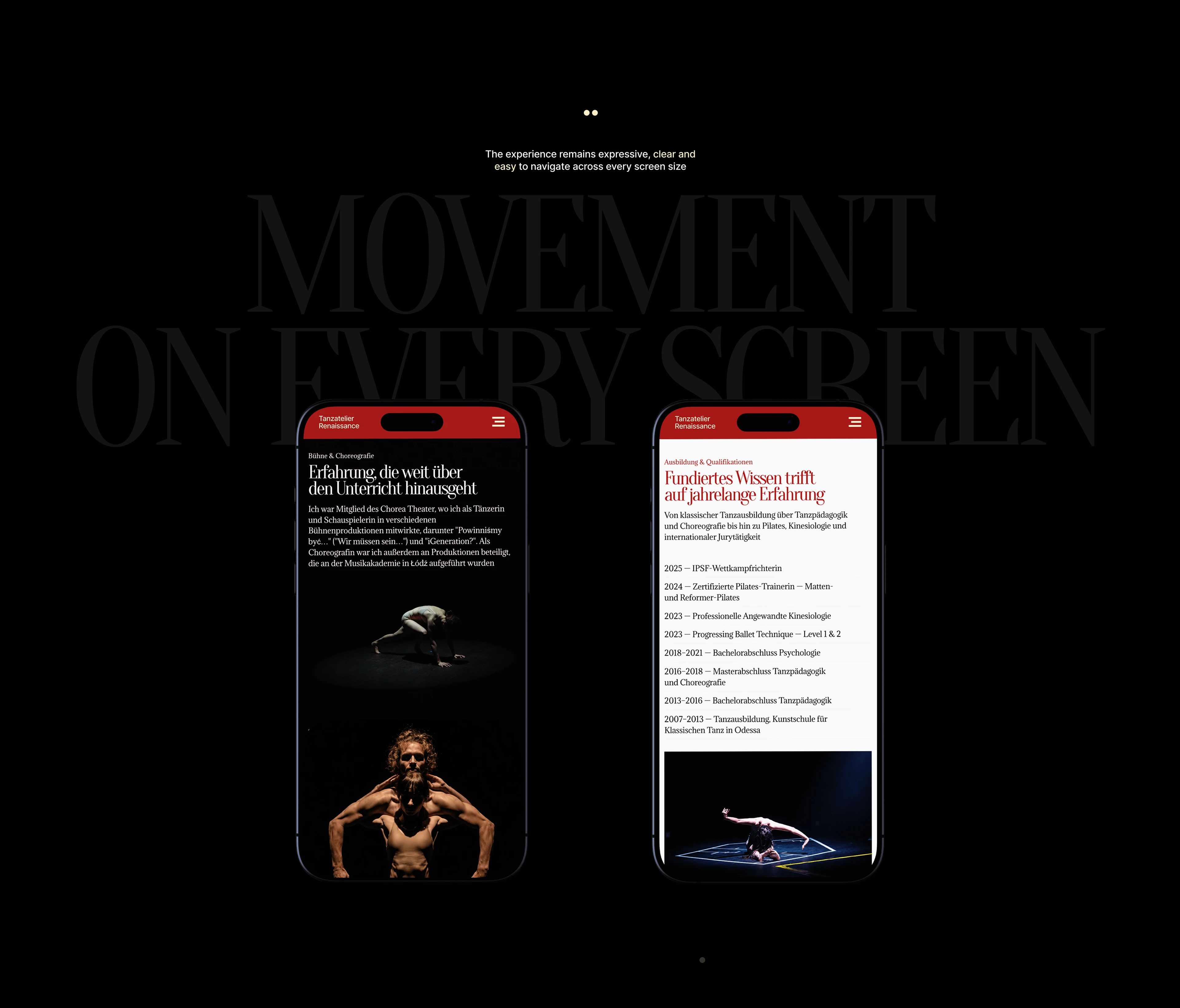 Tanzatelier Renaissance — Dance Studio Website — Изображение №6 — Интерфейсы на Dprofile