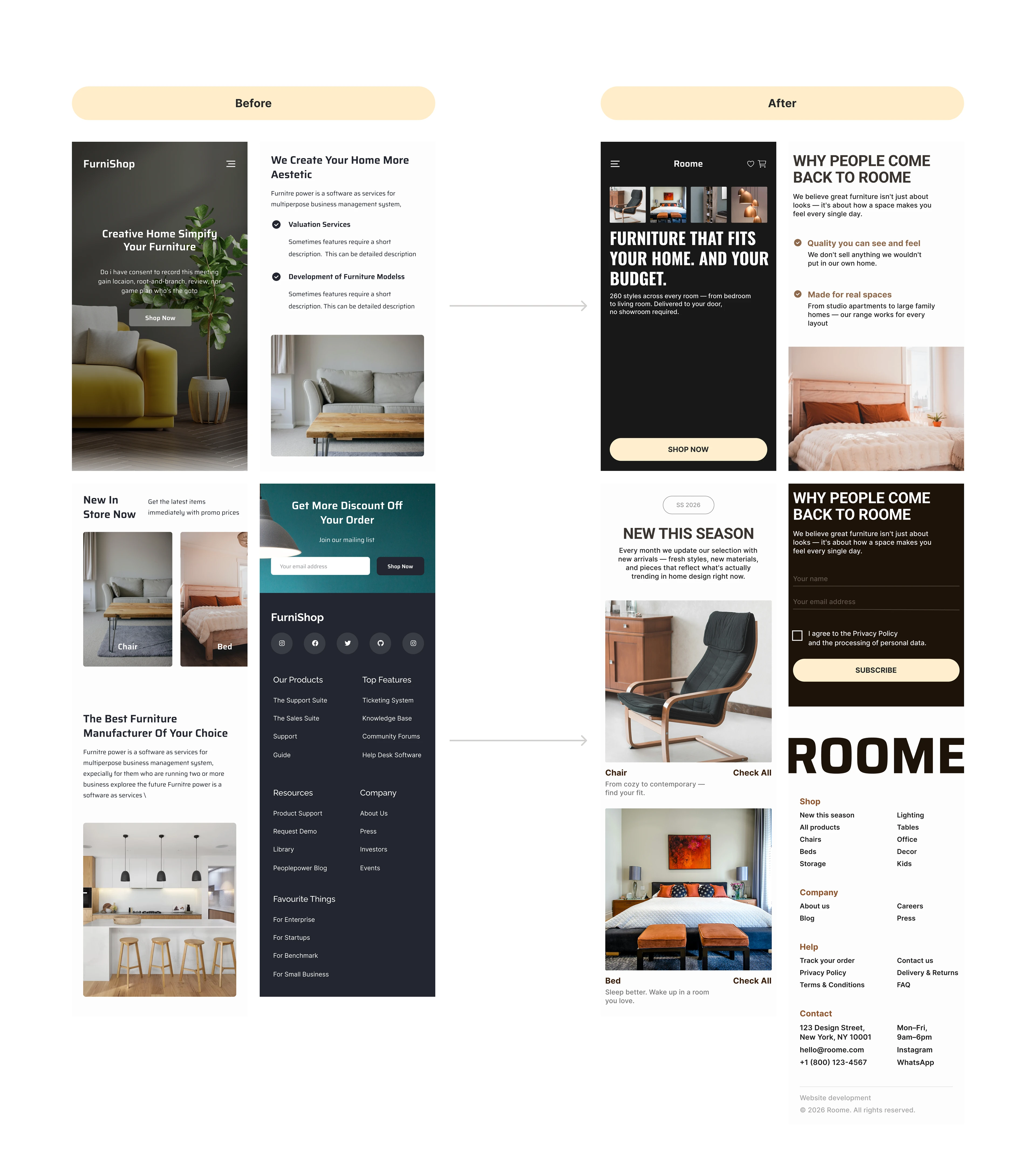 RRoome — Furniture E-Commerce Redesign — Изображение №14 — Интерфейсы на Dprofile