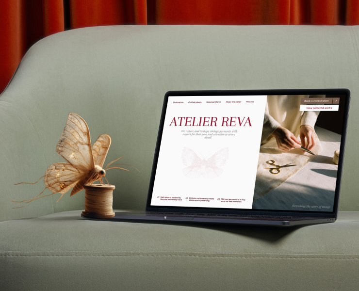 Atelier Reva — website design for a vintage studio на Dprofile