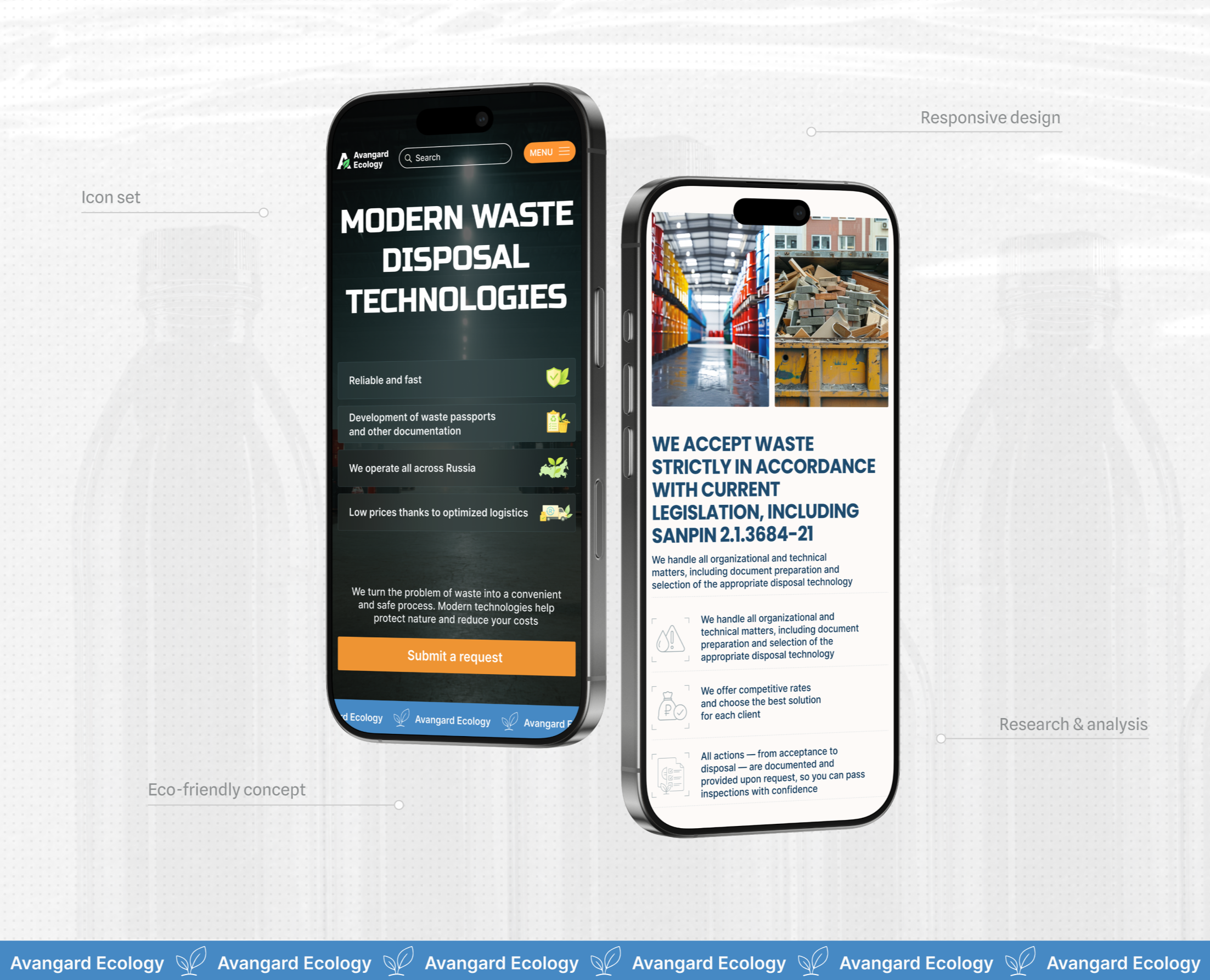 Corporate Website for a waste management company — Интерфейсы на Dprofile