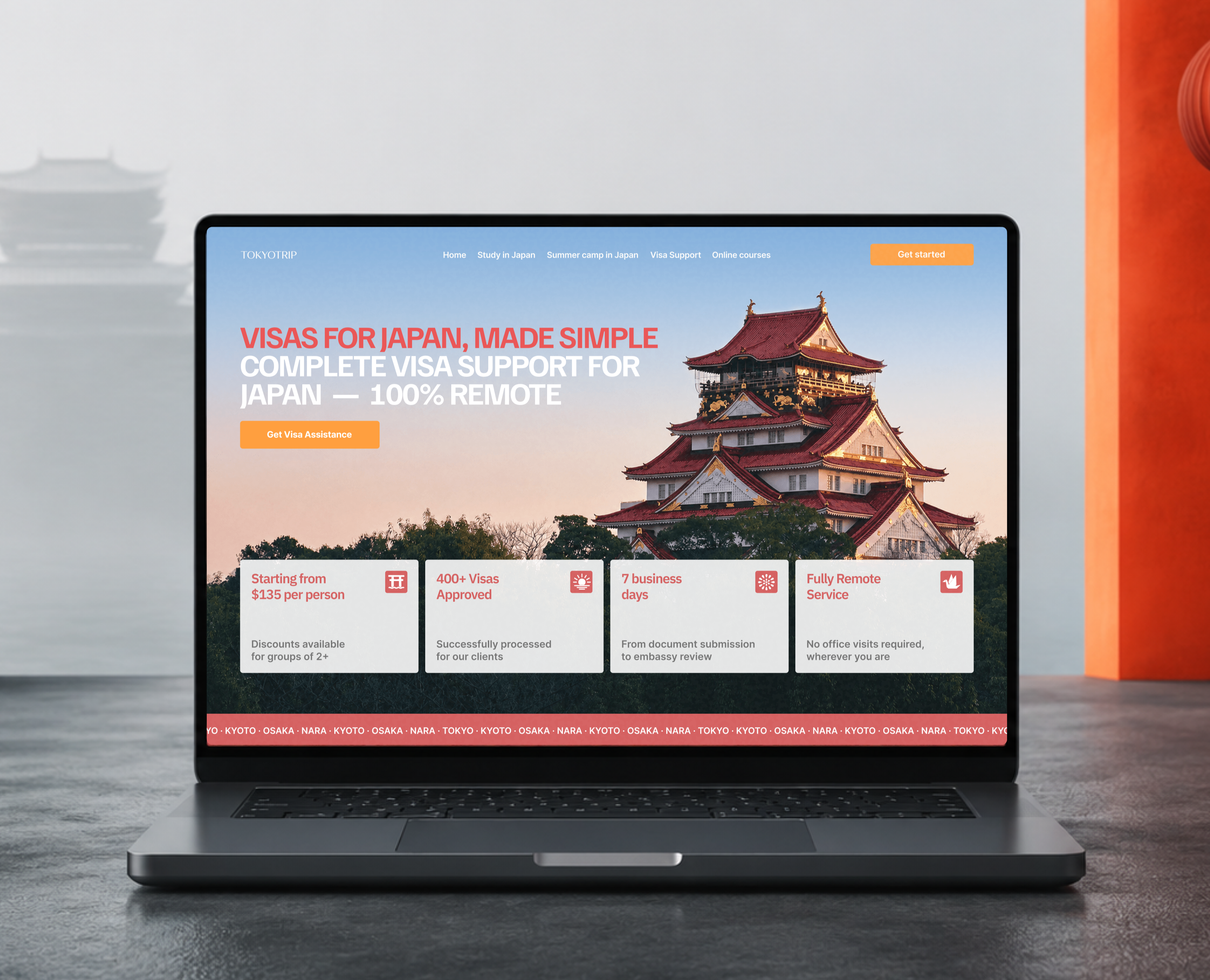 Japan travel website — UI/UX design & development на Dprofile