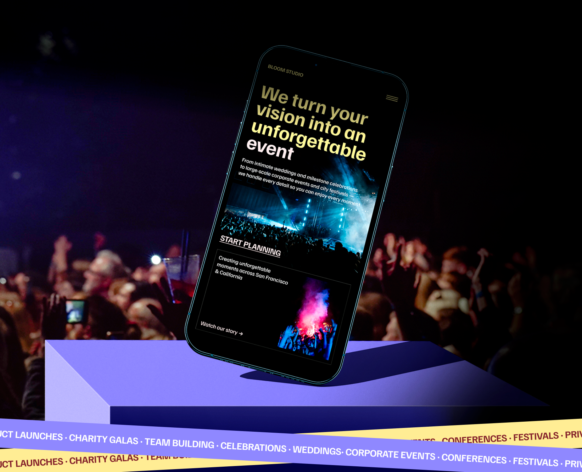 Bloom Studio — Event Planning Web Design на Dprofile