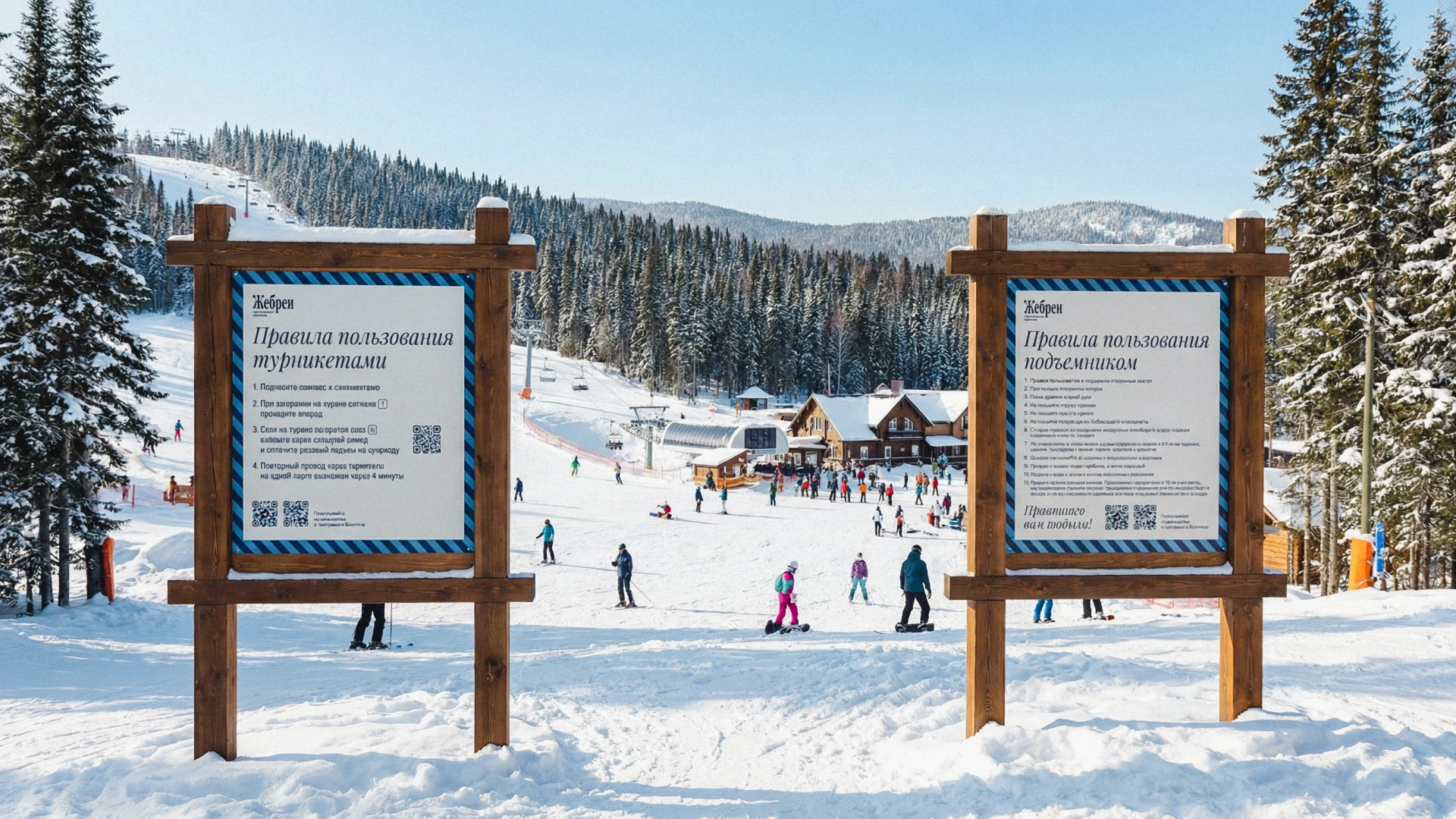 Фирменный стиль для горнолыжного комплекса "Жебреи" — Изображение №19 — Брендинг, Графика на Dprofile