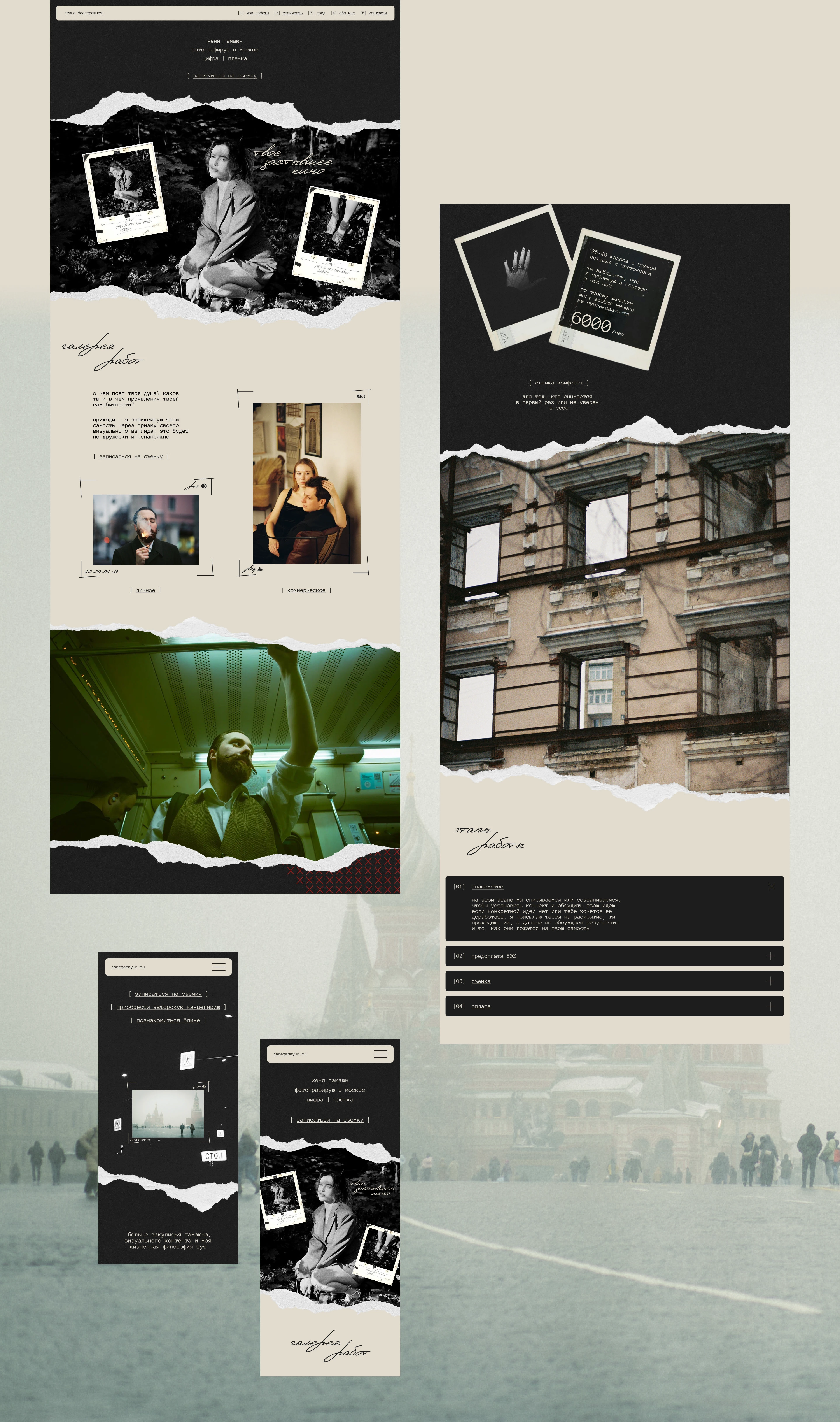 Гамаюн | Сайт-портфолио & Онлайн-магазин — Изображение №2 — Интерфейсы, Графика на Dprofile