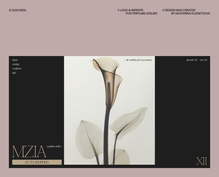 Мзия | Сайт & Логотип для парфюмерного ателье на Dprofile
