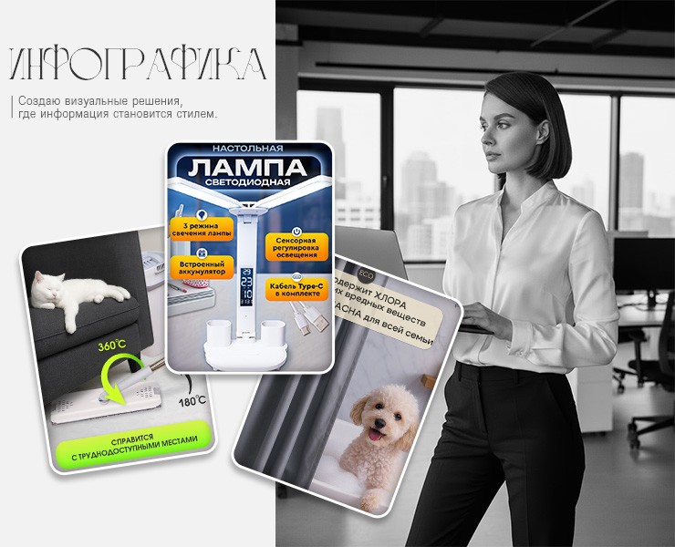 Примеры дизайна карточек товаров для маркетплейсов на Dprofile