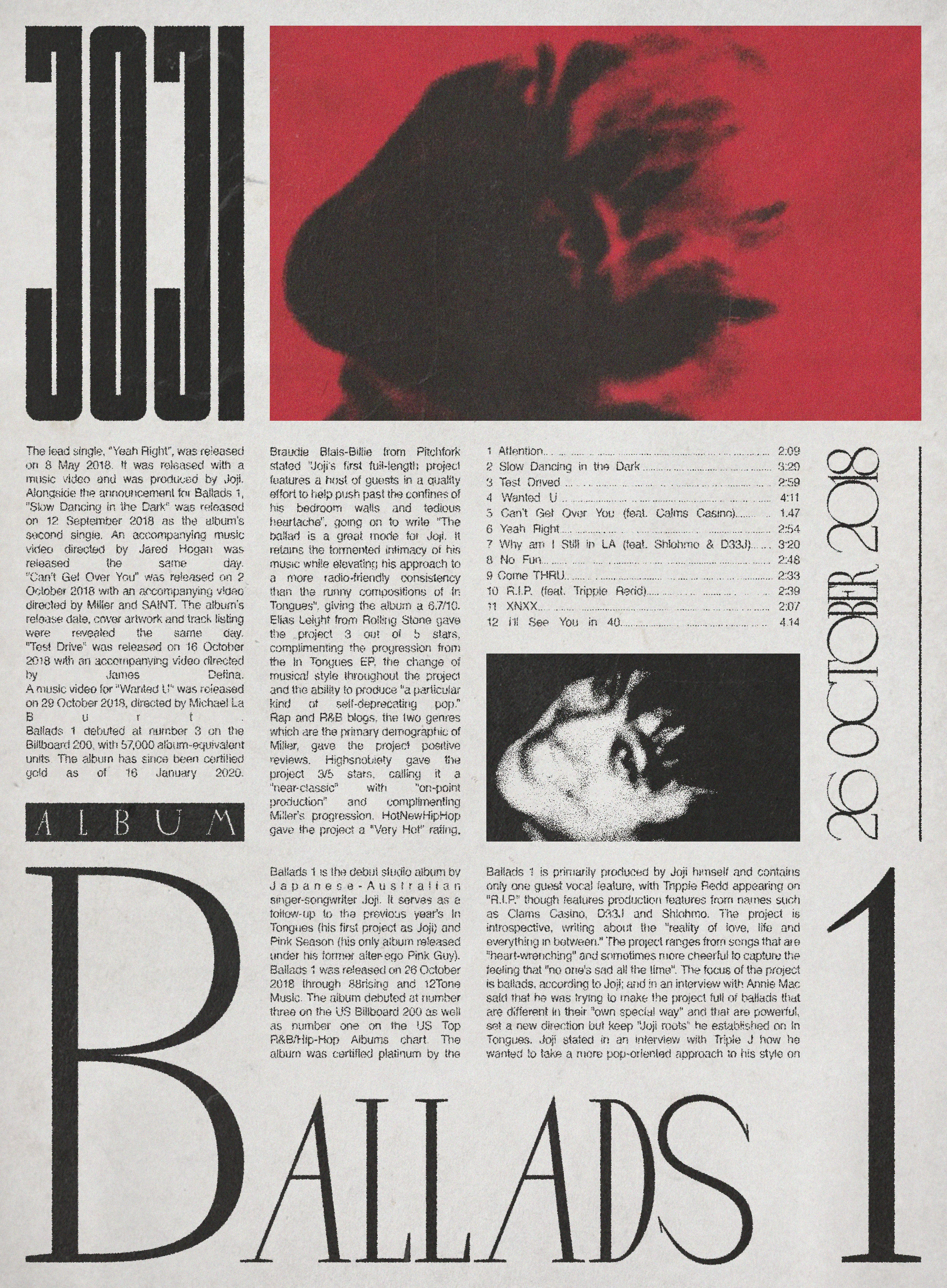 Ballads 1 Album - Poster Design — Изображение №3 — Иллюстрация, Графика на Dprofile