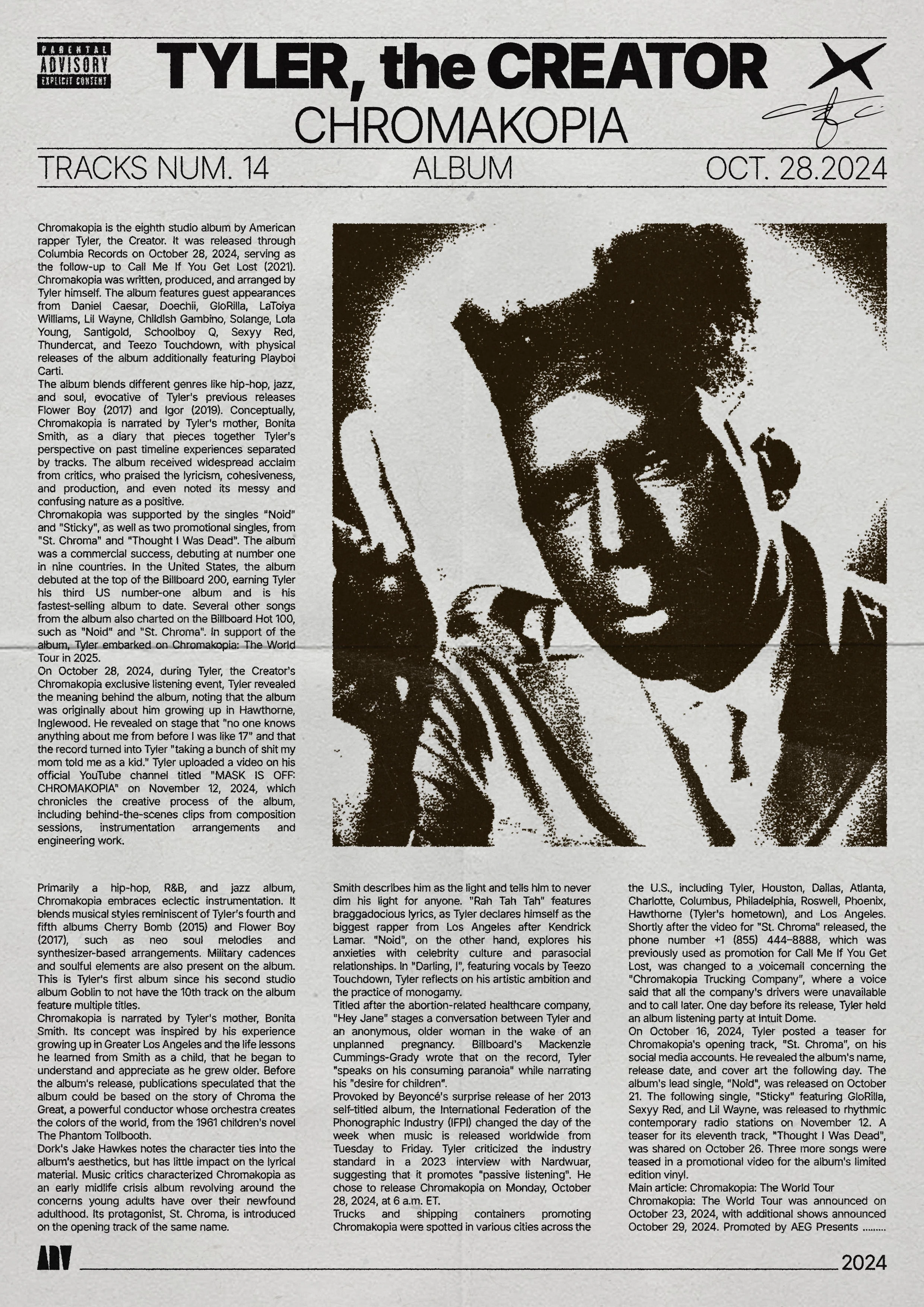 Chromakopia Tyler, the Creator Poster Design — Изображение №3 — Иллюстрация, Графика на Dprofile