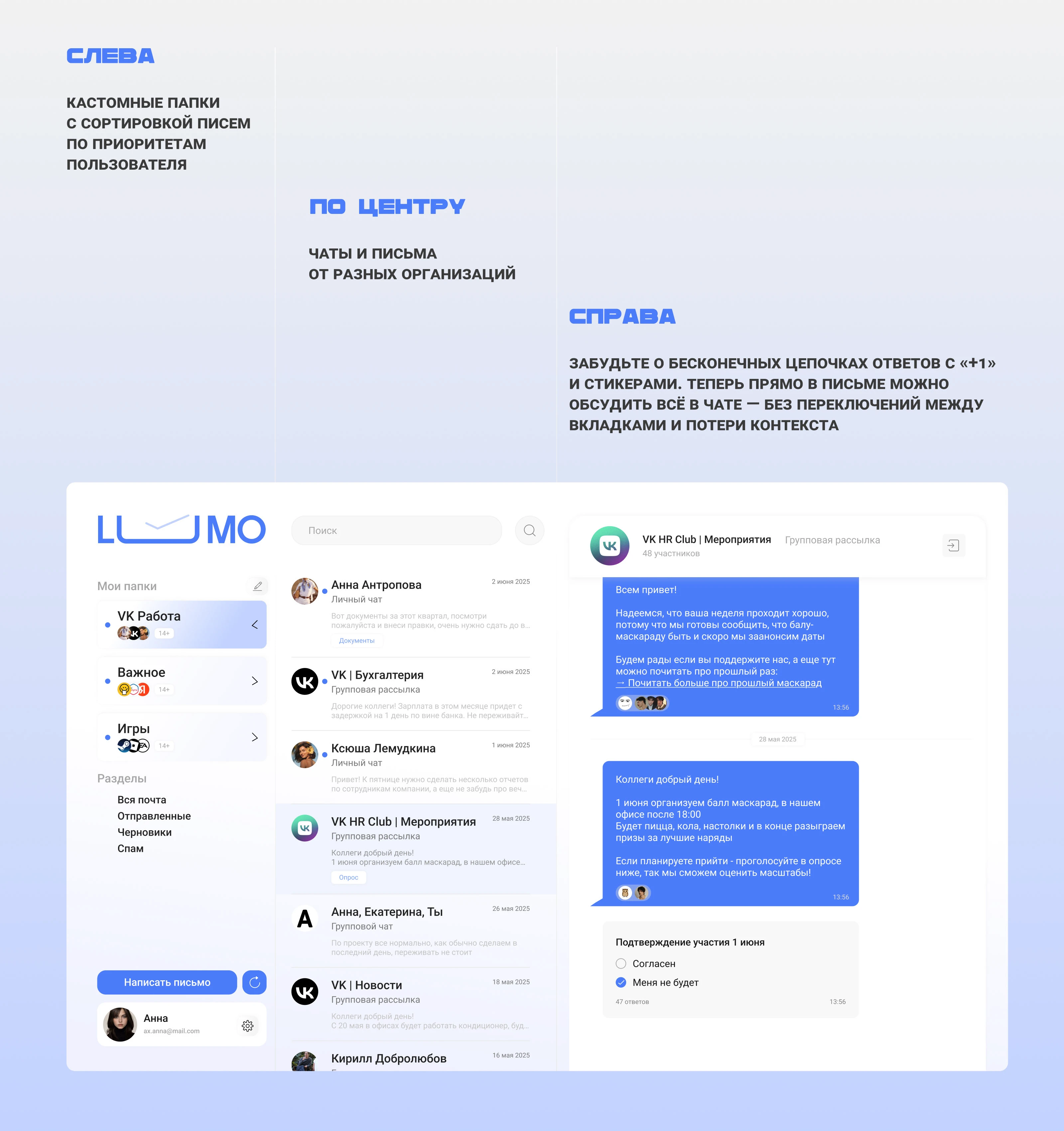 Концепт почты будущего | RDC — Изображение №3 — Интерфейсы на Dprofile