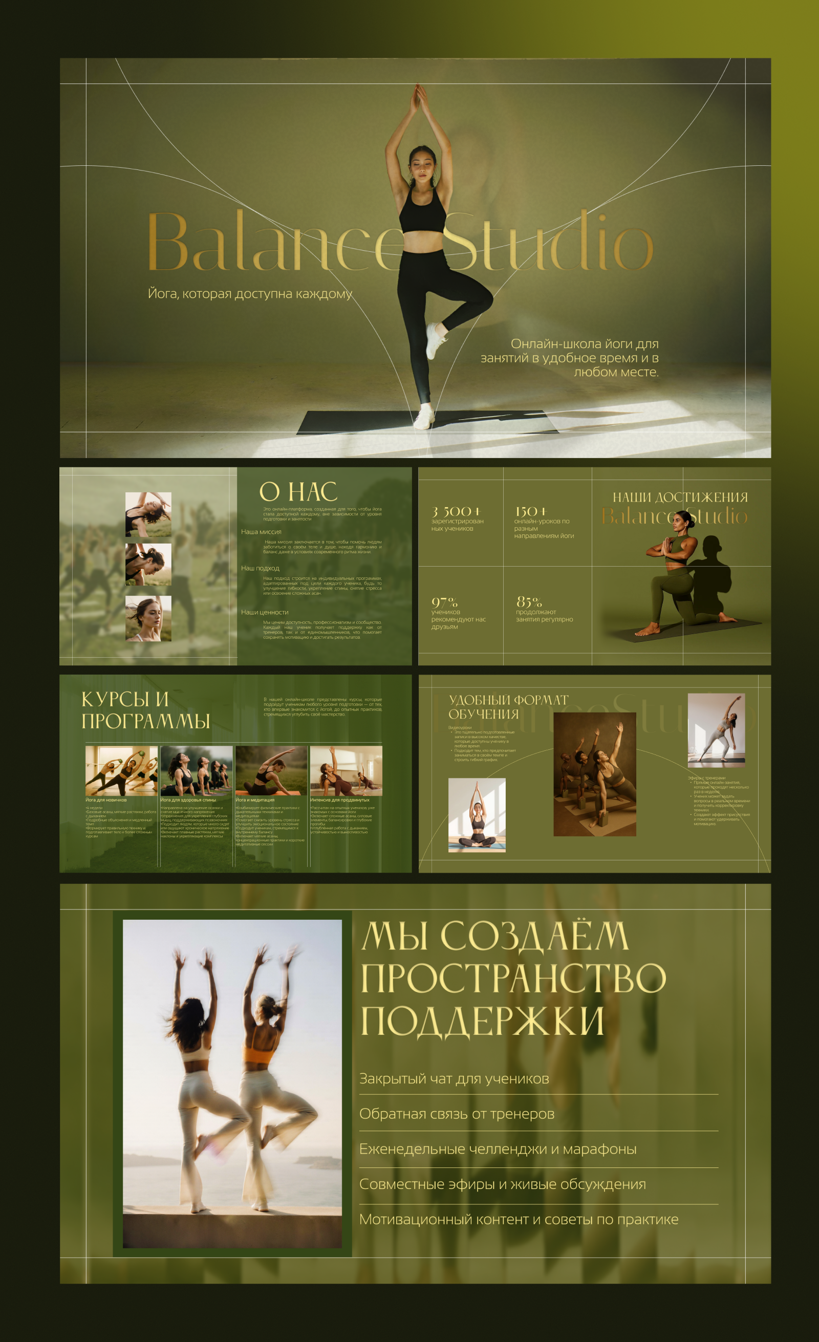 Презентация для студии йоги — Изображение №3 — Брендинг, Графика на Dprofile