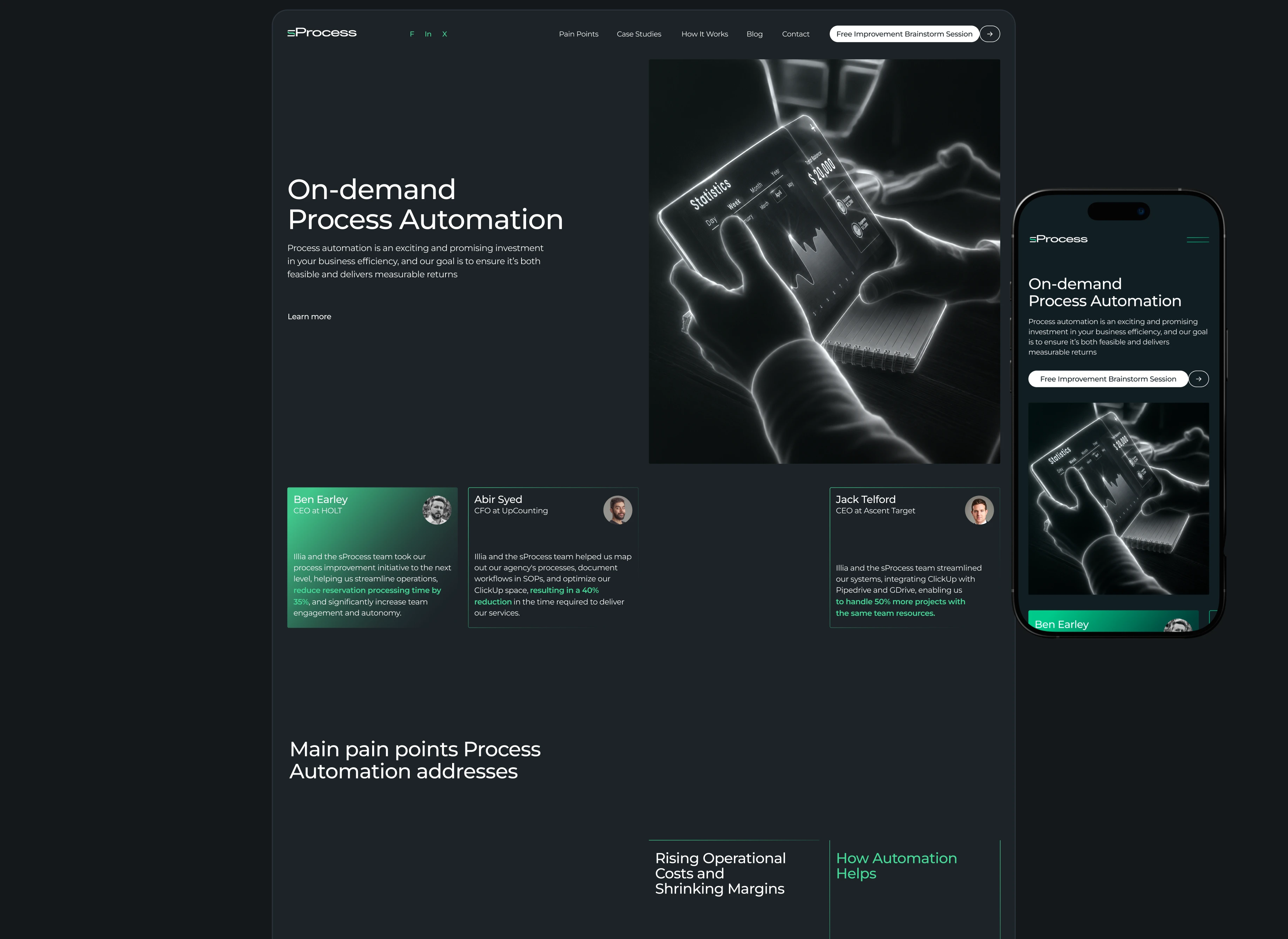 sProcess — Айдентика и корпоративный сайт для tech-компании — Изображение №15 — Интерфейсы, Брендинг на Dprofile