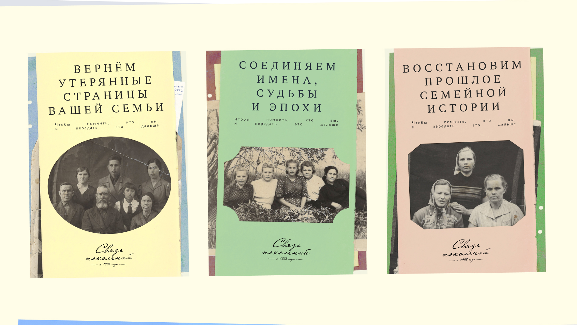 «Связь поколений» Генеалогическое агентство — Изображение №4 — Брендинг, Графика на Dprofile