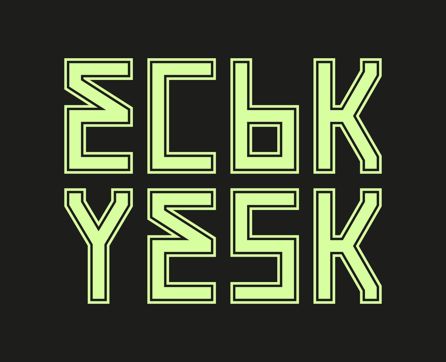 Шрифт «Еськ» — Графика на Dprofile