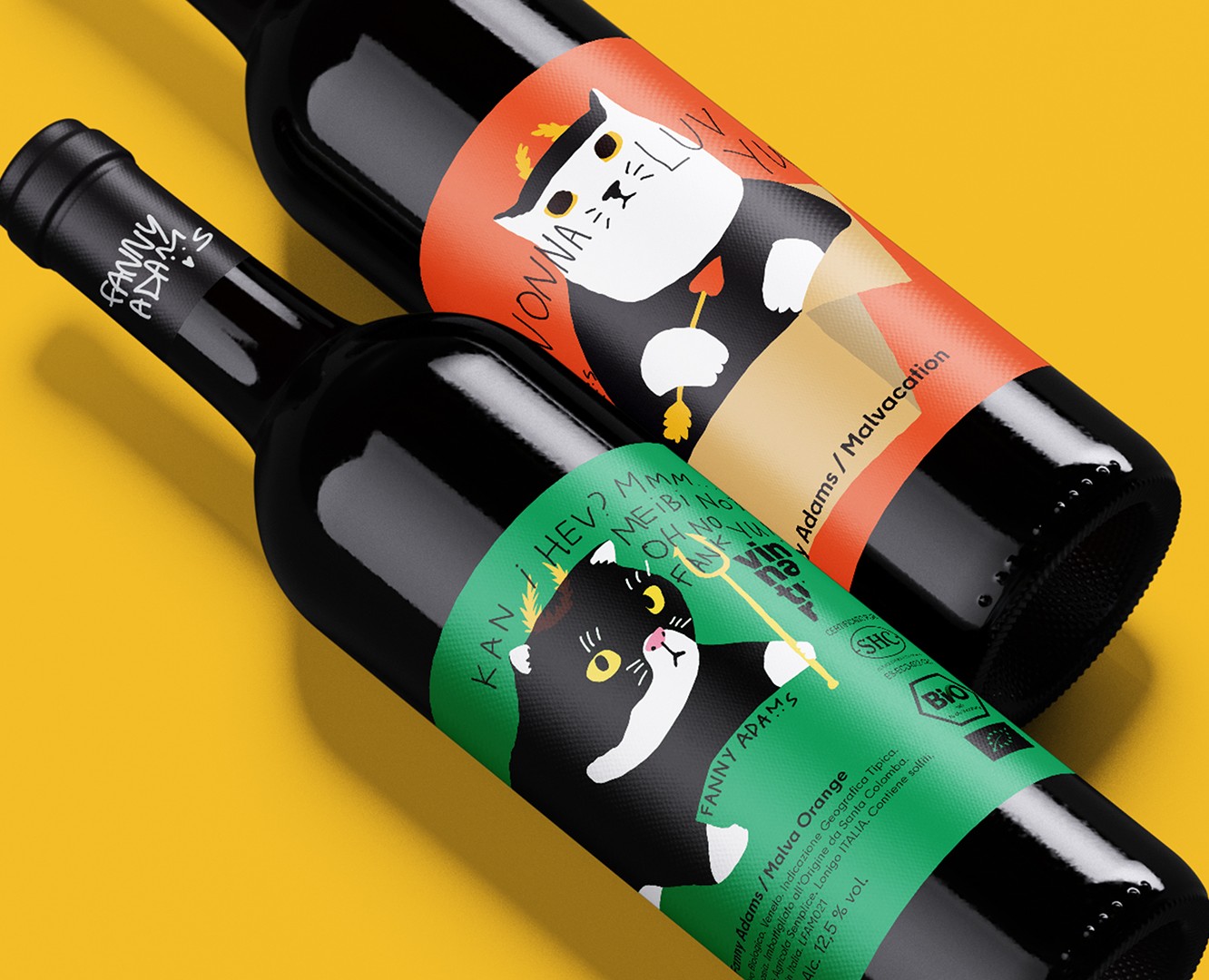 Дизайн этикеток линейки натуральных вин Fanny Adams на Dprofile