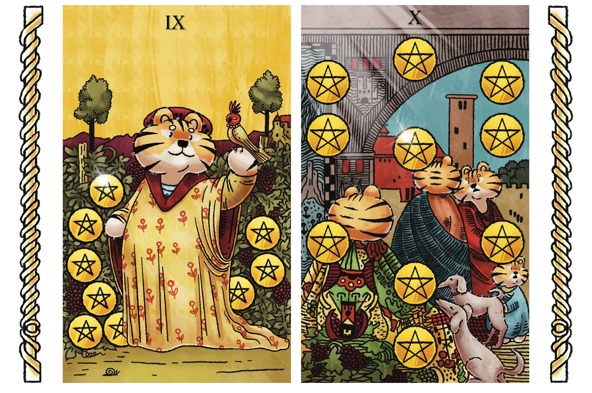КАРТЫ ТАРО - Коммерческая Иллюстрация CHUBBY TIGER TAROT — Изображение №33 — Иллюстрация, Графика на Dprofile