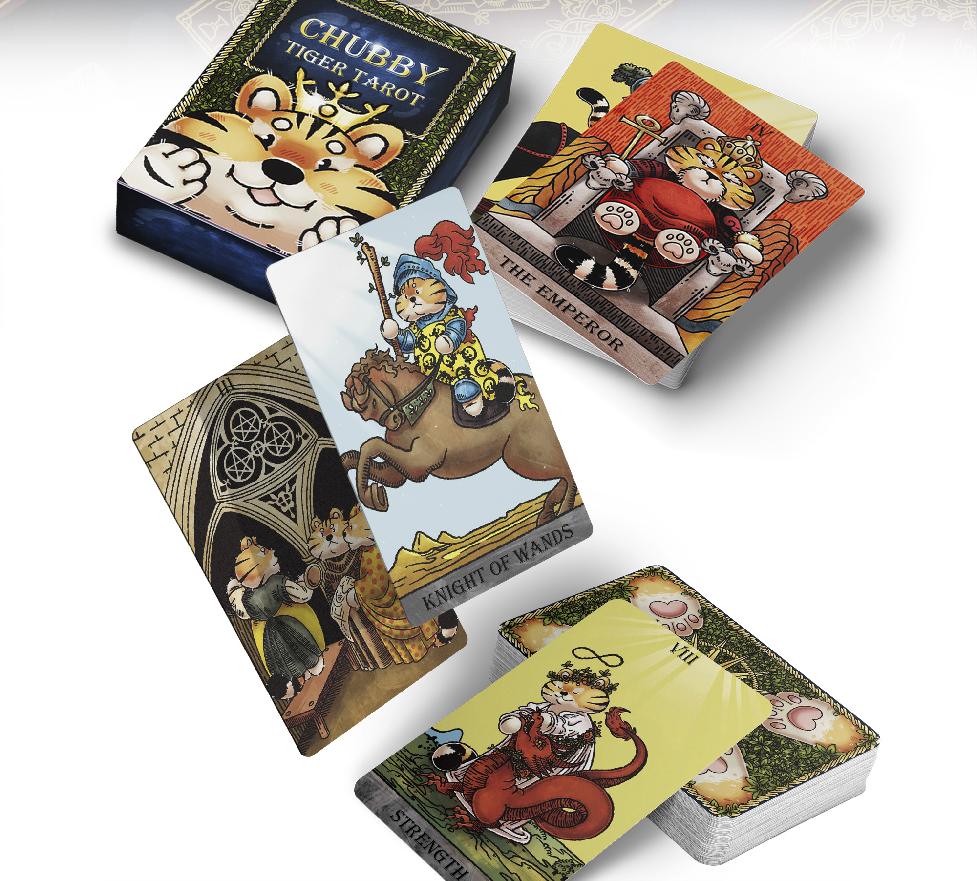 КАРТЫ ТАРО - Коммерческая Иллюстрация CHUBBY TIGER TAROT — Изображение №40 — Иллюстрация, Графика на Dprofile
