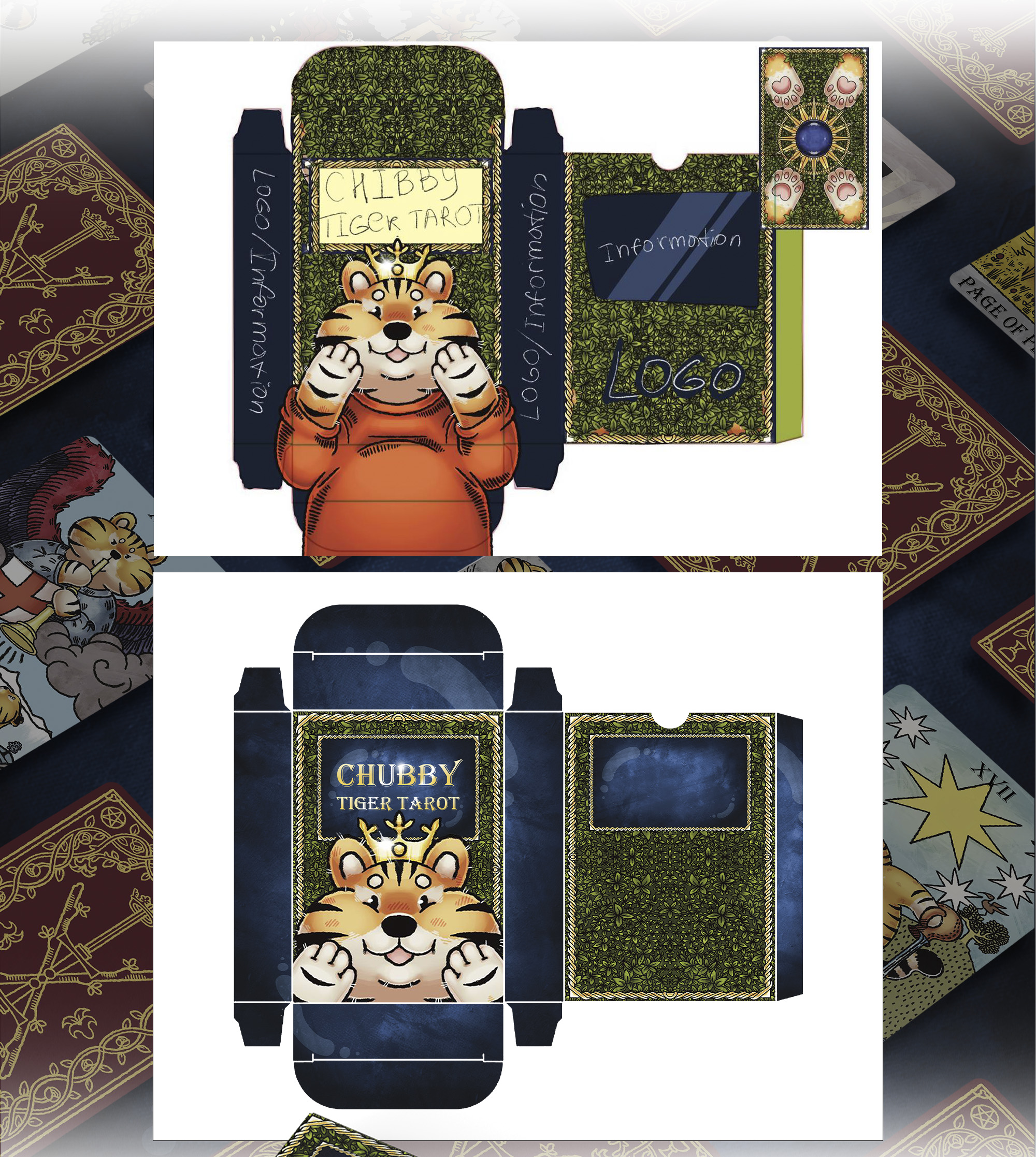 КАРТЫ ТАРО - Коммерческая Иллюстрация CHUBBY TIGER TAROT — Изображение №39 — Иллюстрация, Графика на Dprofile