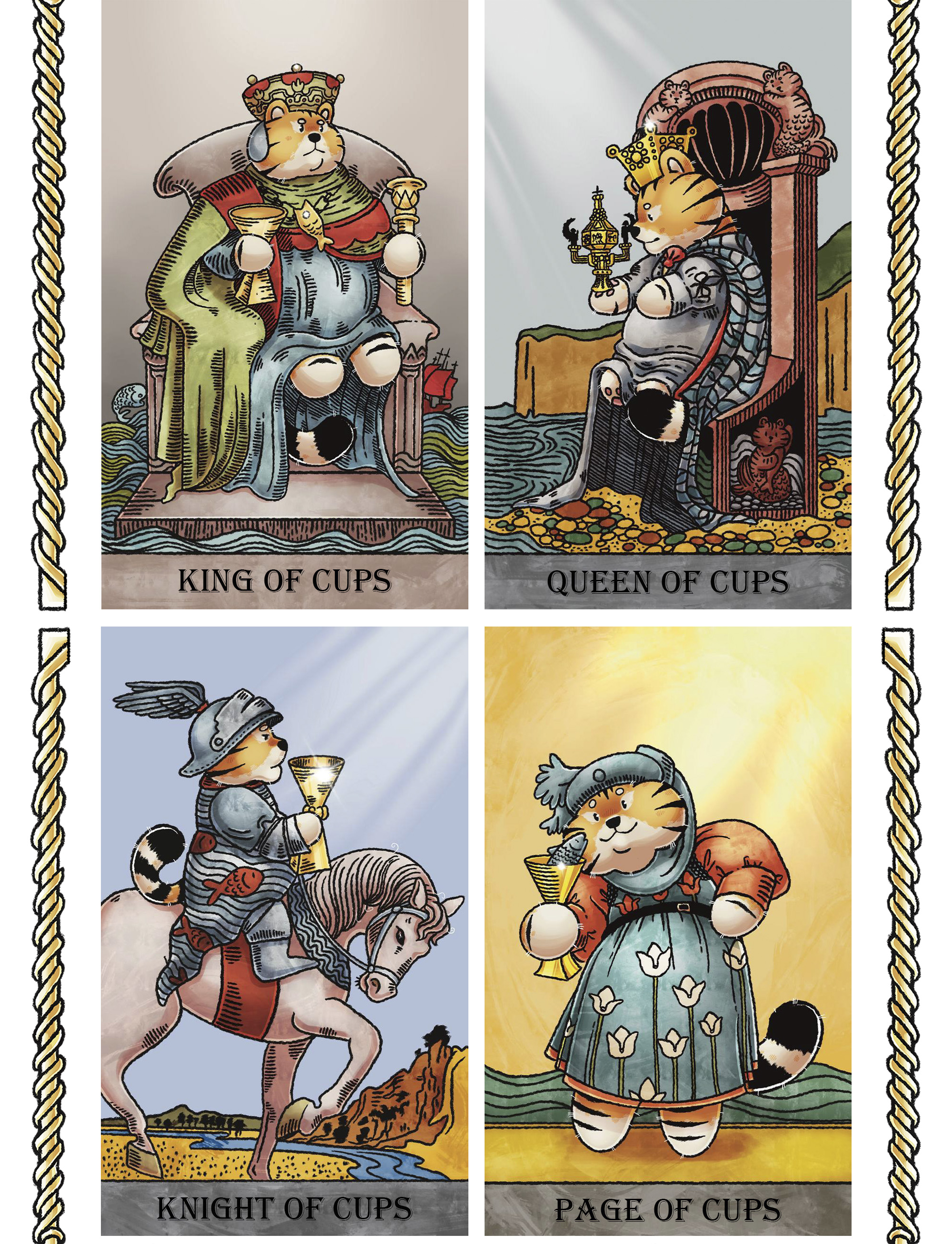 КАРТЫ ТАРО - Коммерческая Иллюстрация CHUBBY TIGER TAROT — Изображение №23 — Иллюстрация, Графика на Dprofile