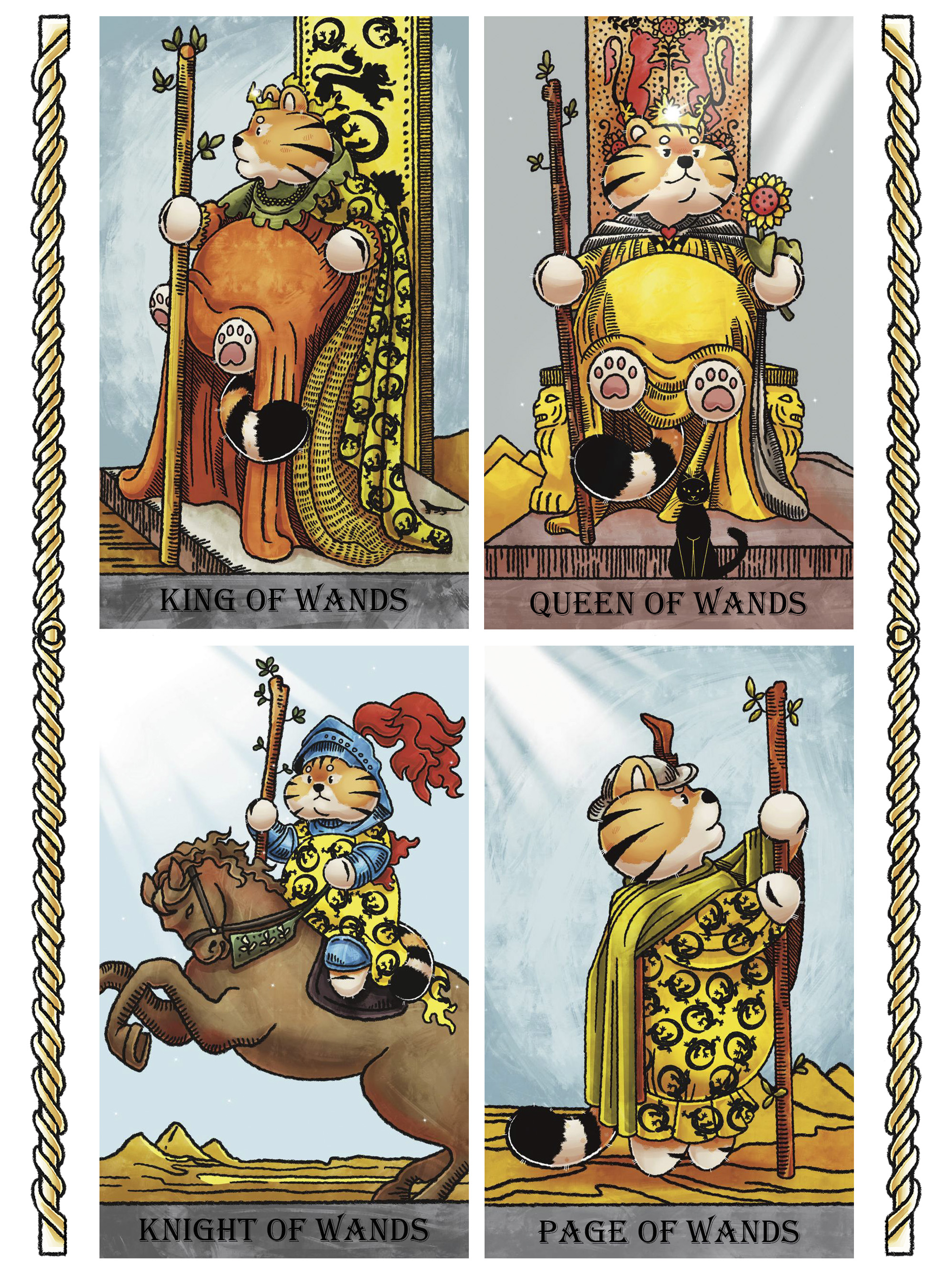 КАРТЫ ТАРО - Коммерческая Иллюстрация CHUBBY TIGER TAROT — Изображение №19 — Иллюстрация, Графика на Dprofile