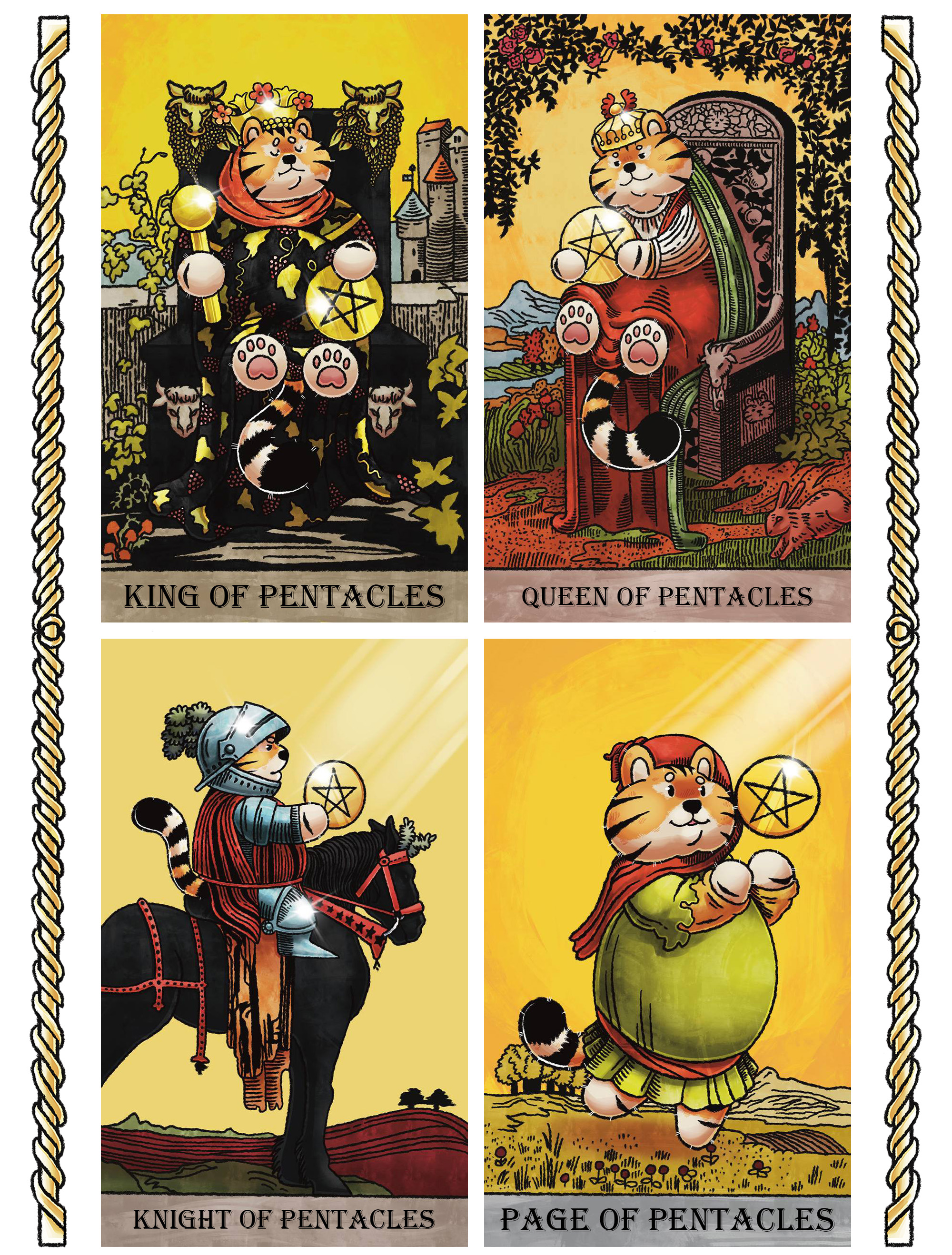 КАРТЫ ТАРО - Коммерческая Иллюстрация CHUBBY TIGER TAROT — Изображение №30 — Иллюстрация, Графика на Dprofile