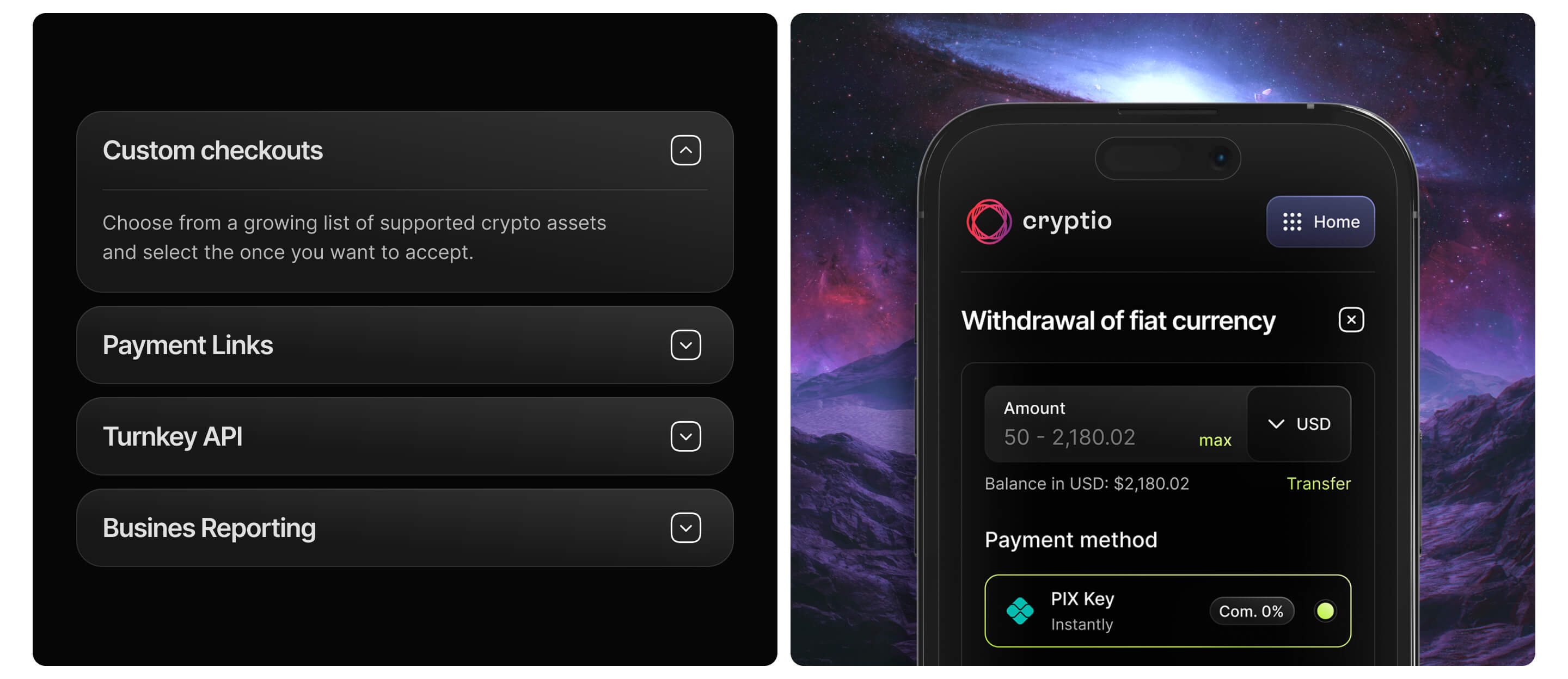 Criptio — Веб-сервис для платежей в крипте — Изображение №9 — Интерфейсы на Dprofile