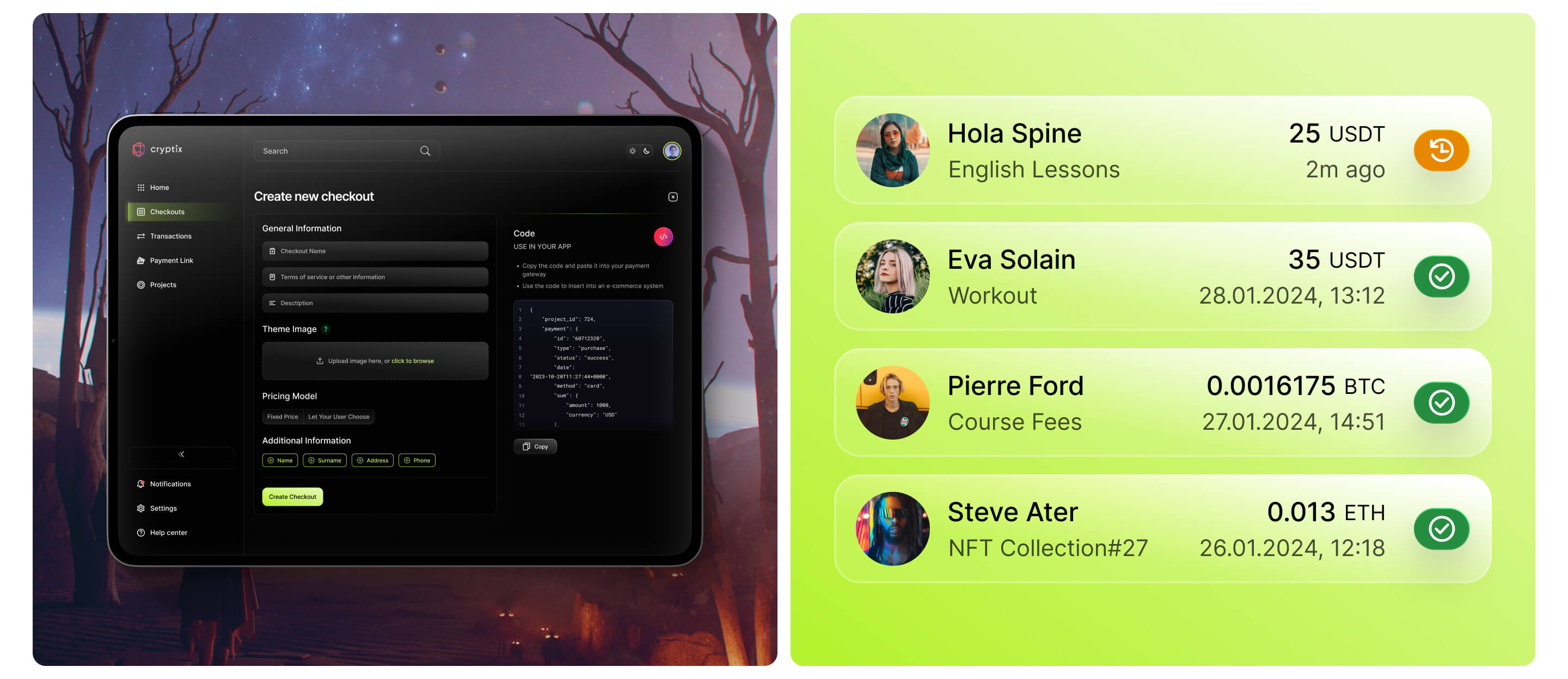 Criptio — Веб-сервис для платежей в крипте — Изображение №22 — Интерфейсы на Dprofile
